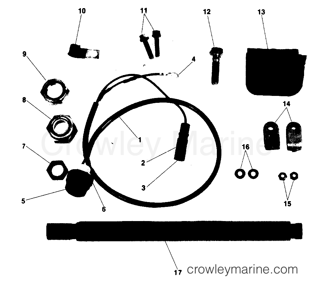 1990 Rigging Accessories - Remote Controls - REMOTE CONTROL CONVERSION KIT - 125 COMMERCIAL TE MODELS