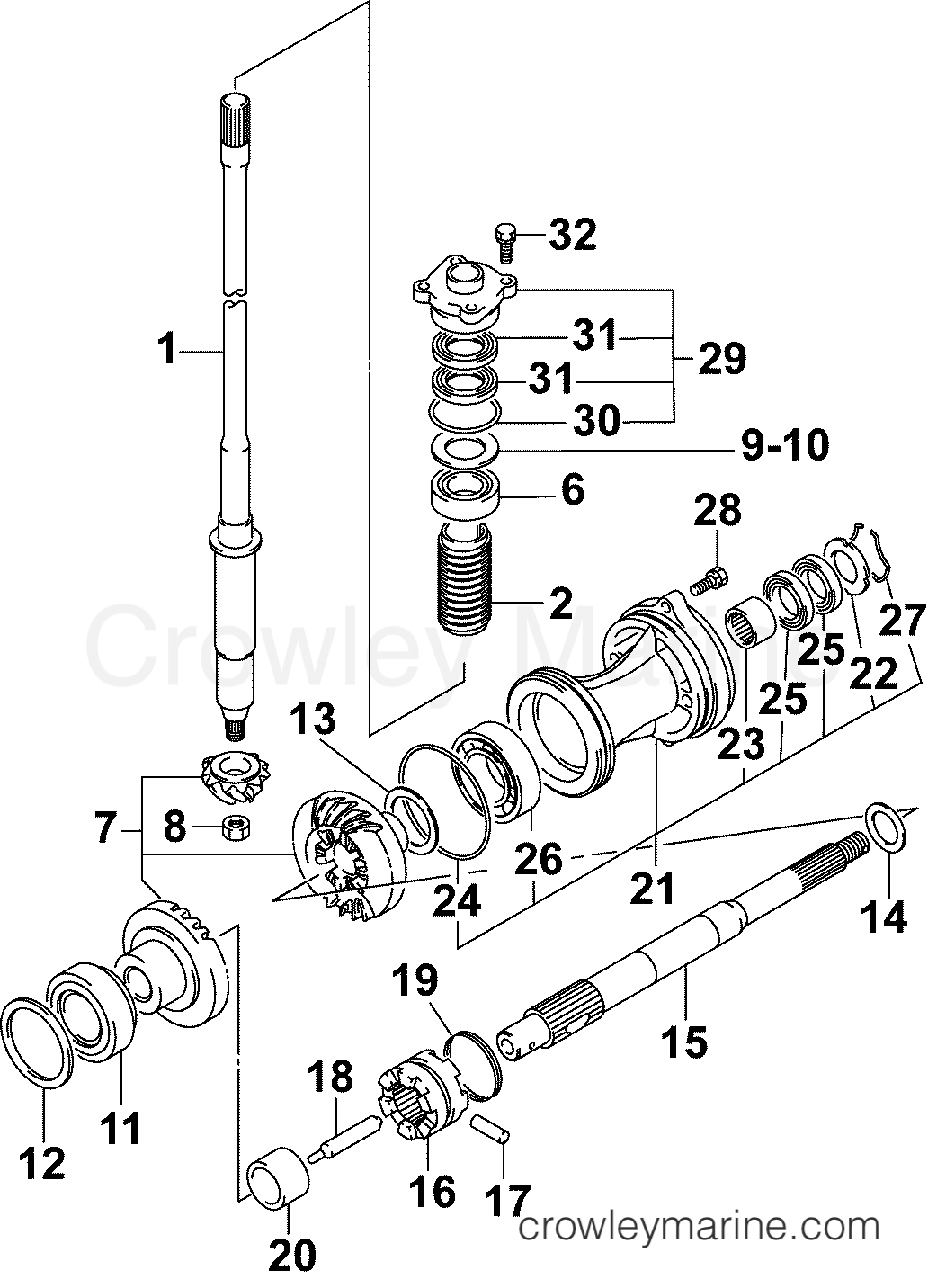 2005 Outboard 90 - J90PX4SOR, - GEARS