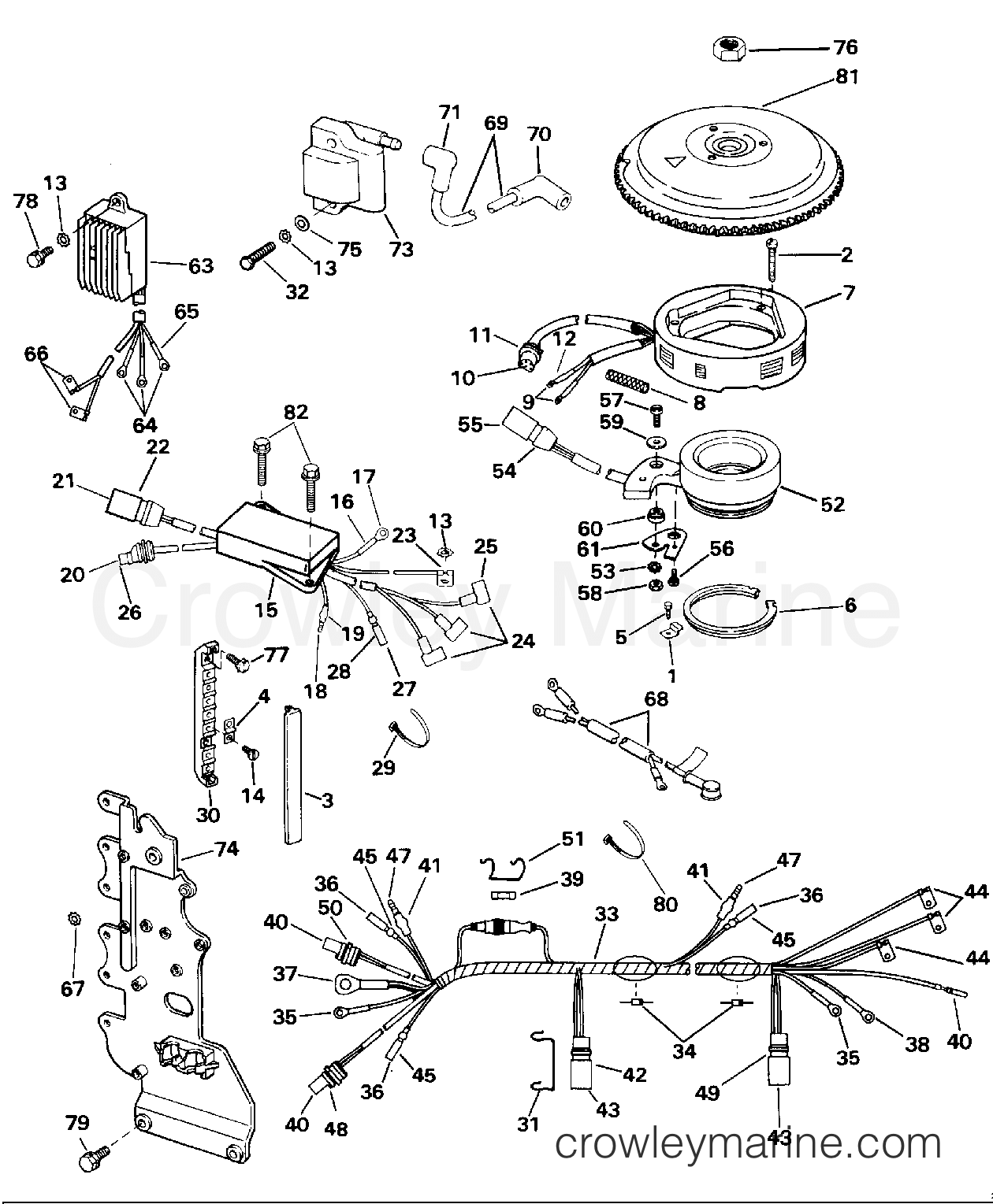 1993 Outboard 70 - J70TTLETS - IGNITION SYSTEM