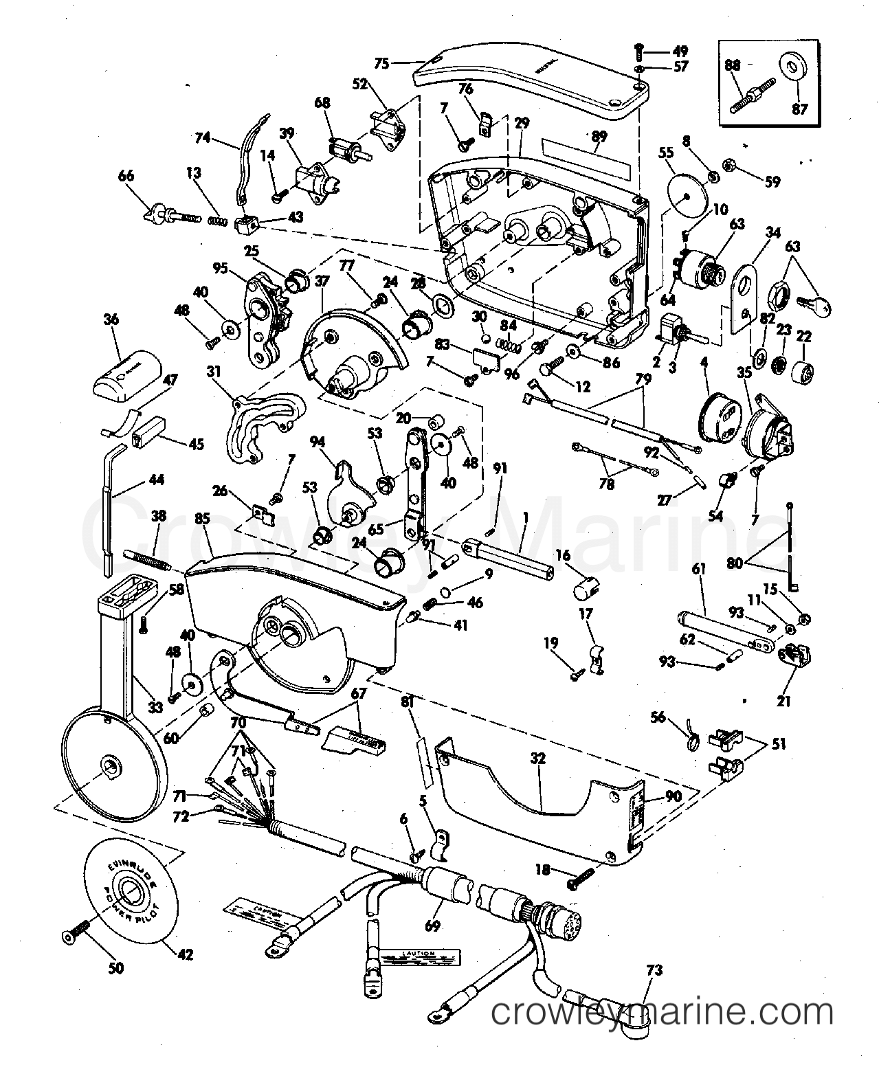 1976 Outboard 115 - 115699D - REMOTE CONTROL