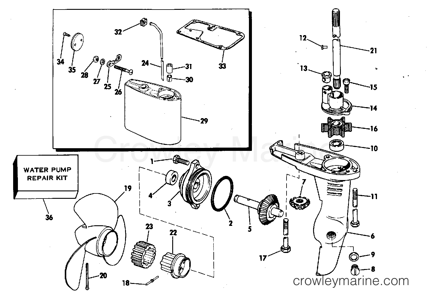 1978 Outboard 2 - 2R78R - GEARCASE