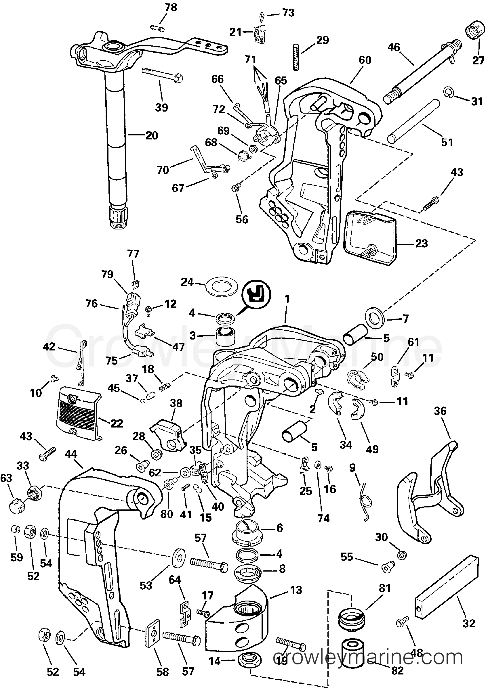 2003 Outboard 135 - E135FPLSTF - MIDSECTION