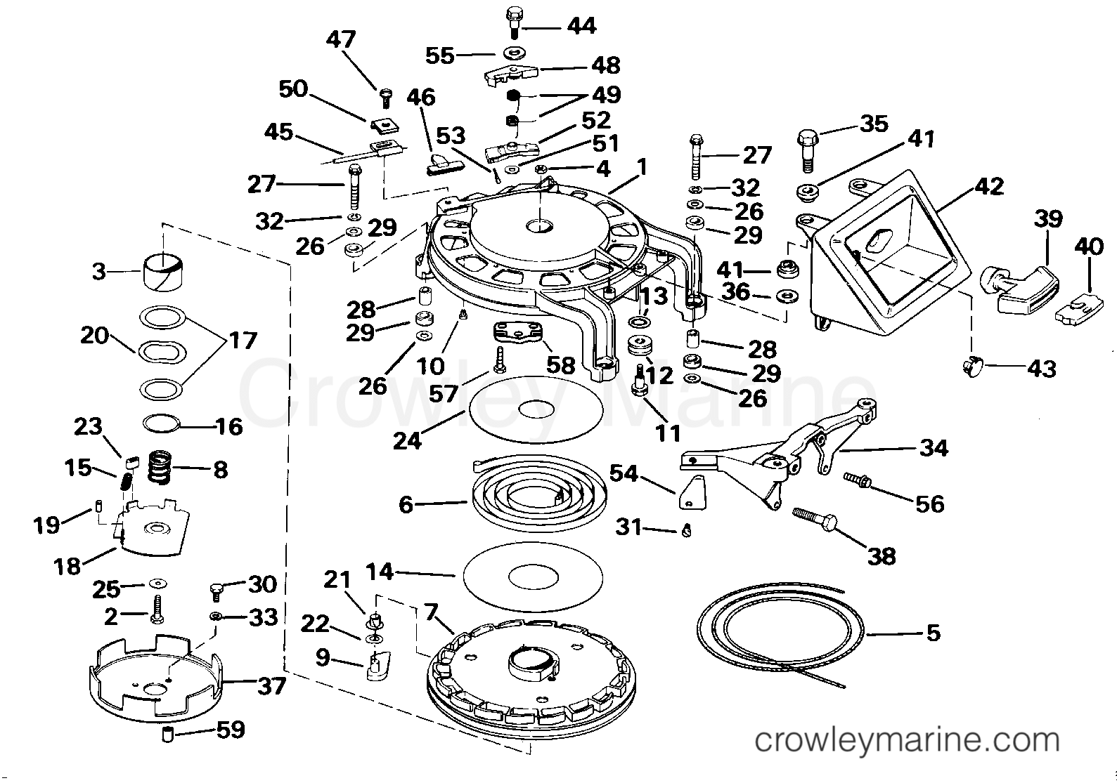 2000 Outboard 65 - E65WRYSSC - REWIND STARTER