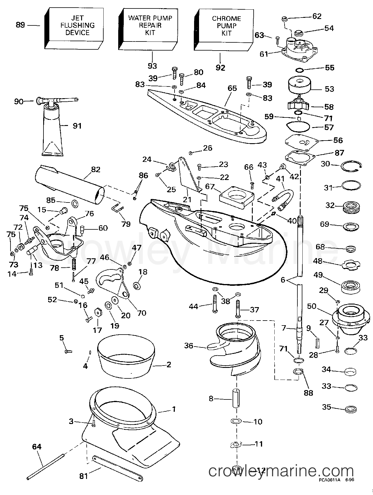 1997 Outboard 50 - BJ50TLEUC - JET DRIVE UNIT