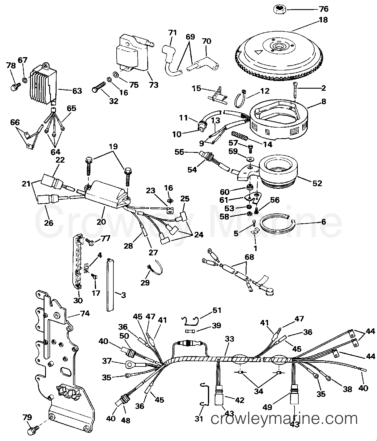1992 Outboard 60 - J60TTLENE - IGNITION SYSTEM