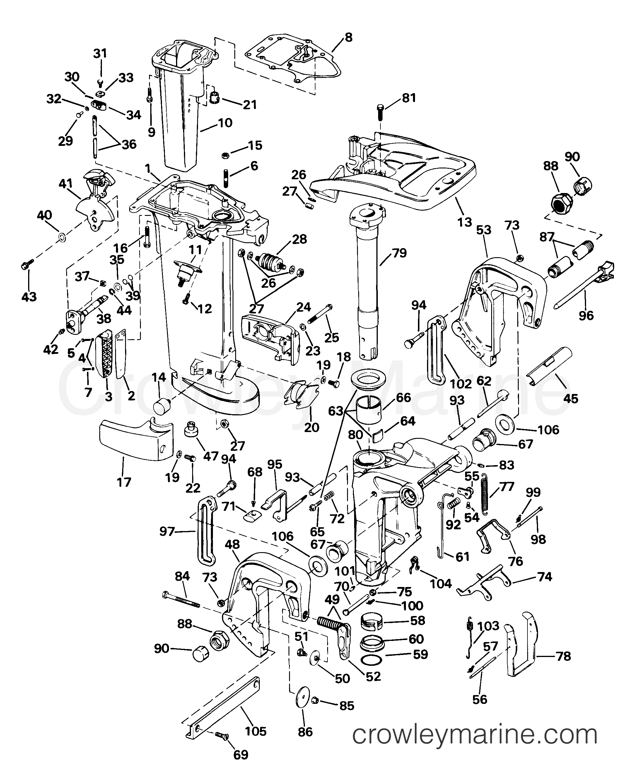 1999 Outboard 25 - J25TEEEE - MIDSECTION