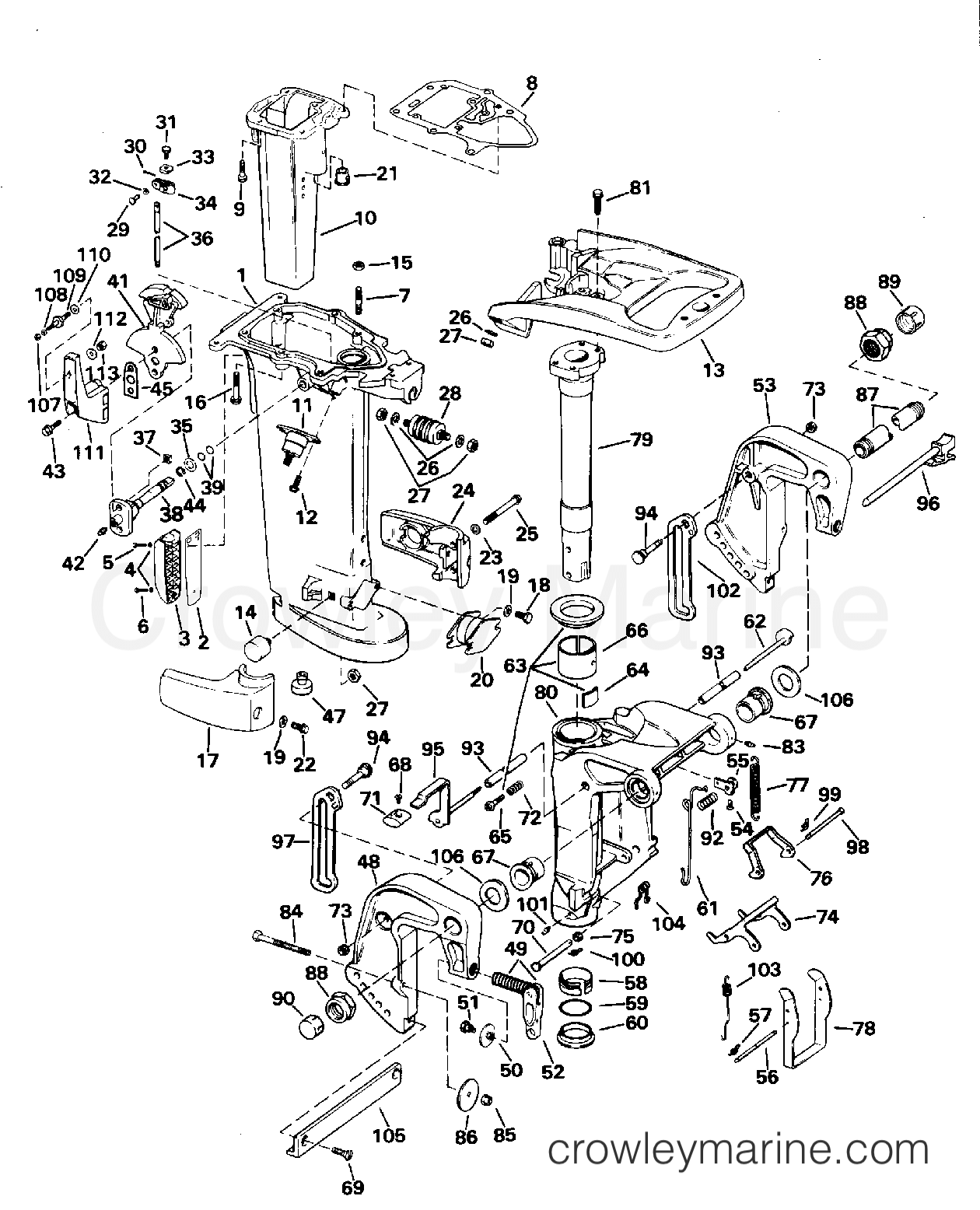 1995 Outboard 20 - J20EEOR - MIDSECTION