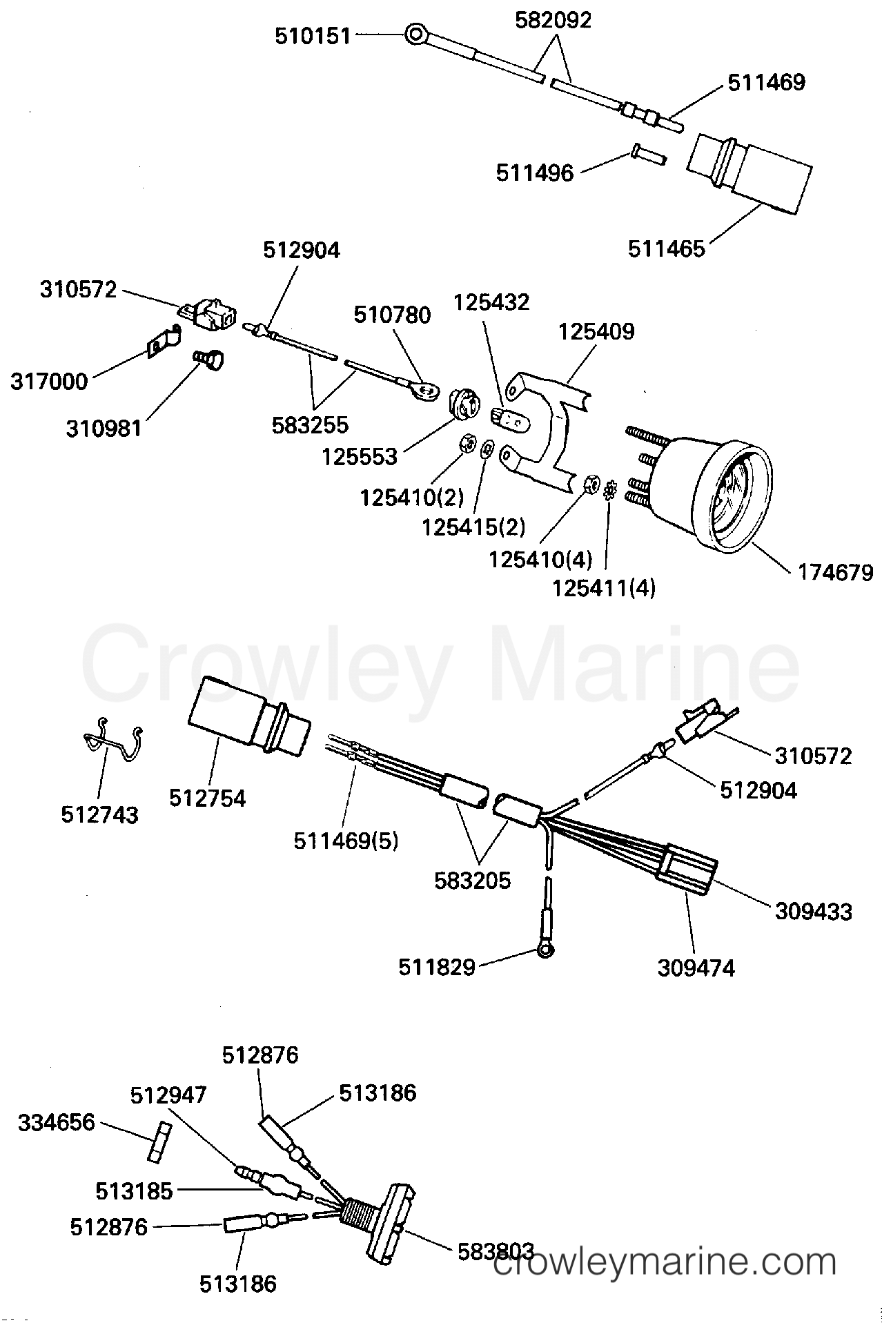 POWER TRIM/TILT ELECTRICAL 1989 Johnson Outboards 50 J50TELCEC