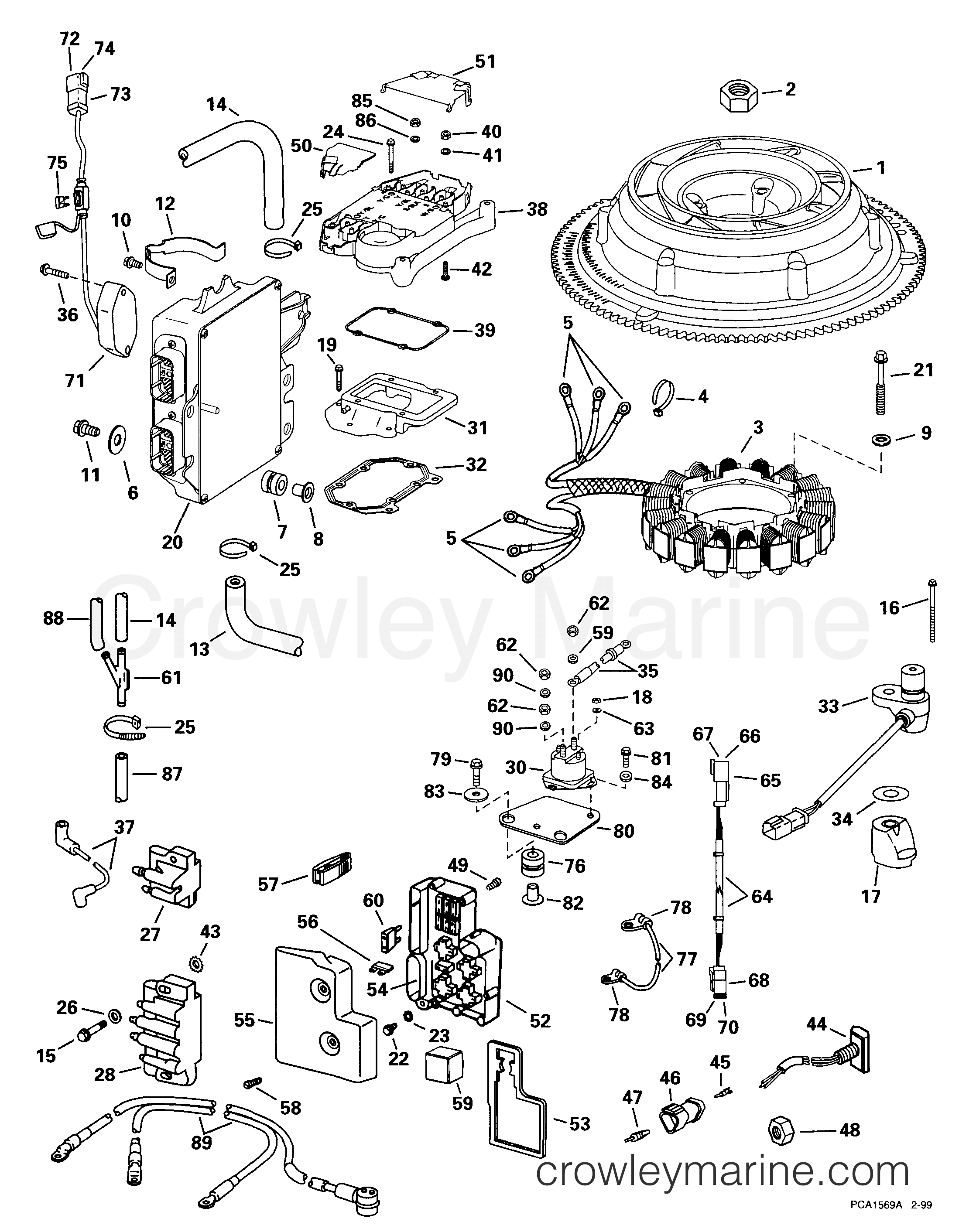 1999 Outboard 225 - E225FCXEEO - ELECTRICAL SYSTEM