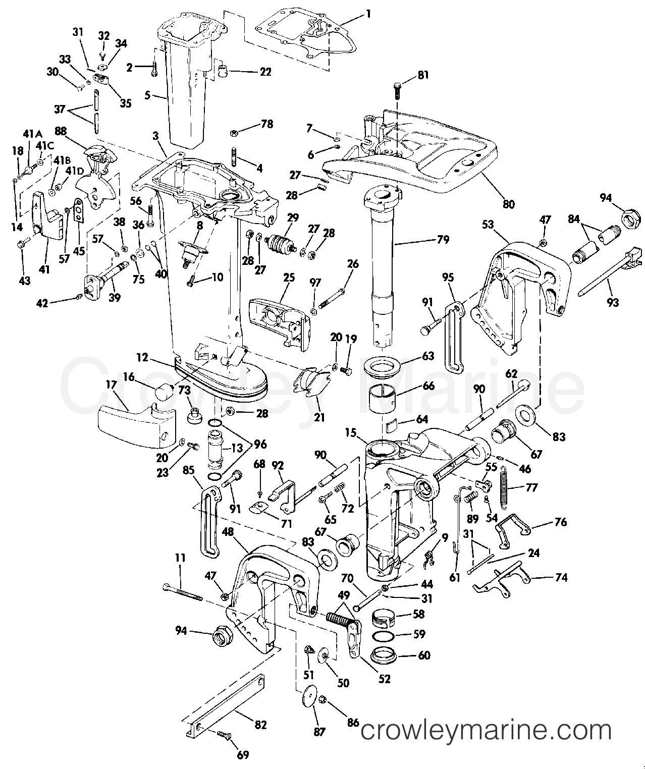 1986 Outboard 28 - J28ELCDS - MIDSECTION