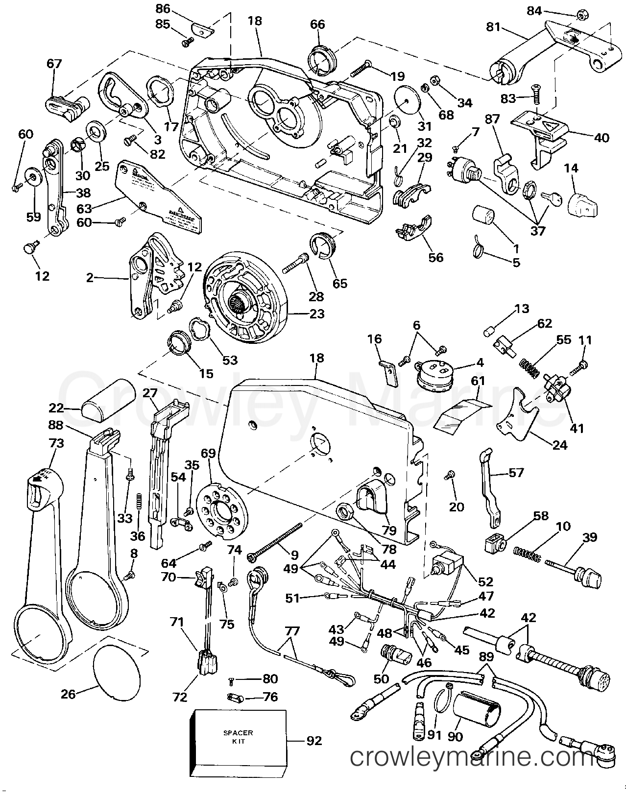 1987 Outboard 150 - J150STLCUR - REMOTE CONTROL