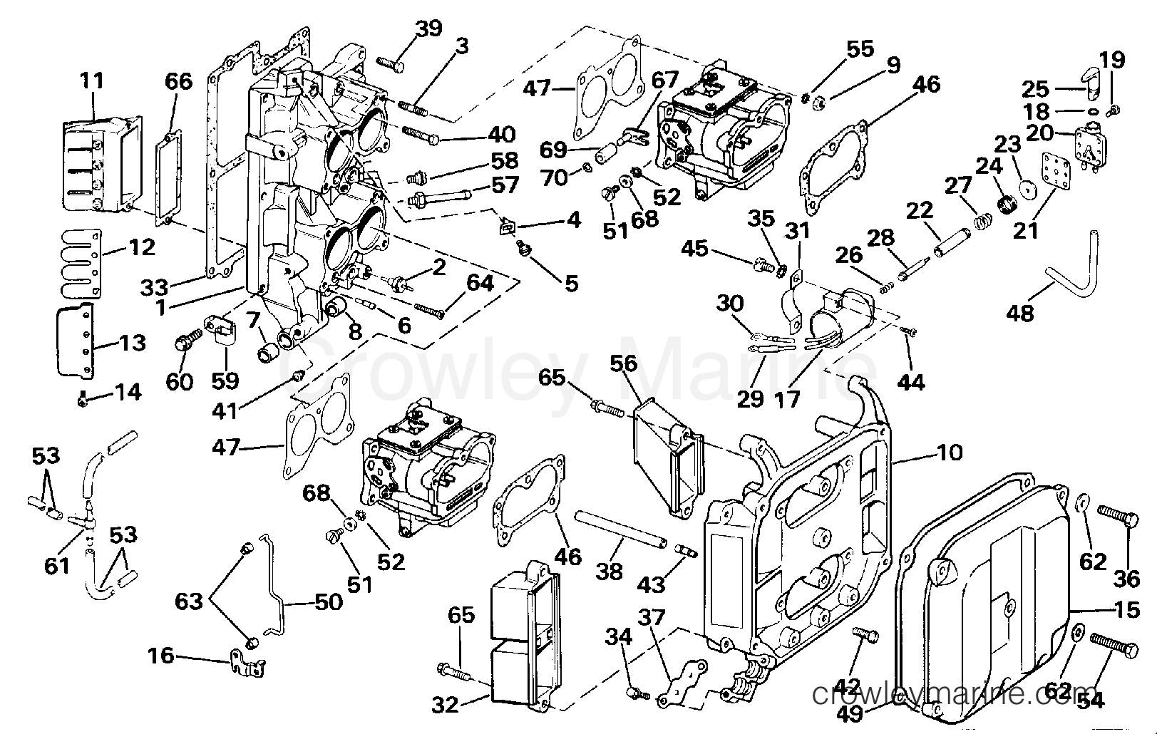 1986 Outboard 90 - J90MLCDC - INTAKE MANIFOLD
