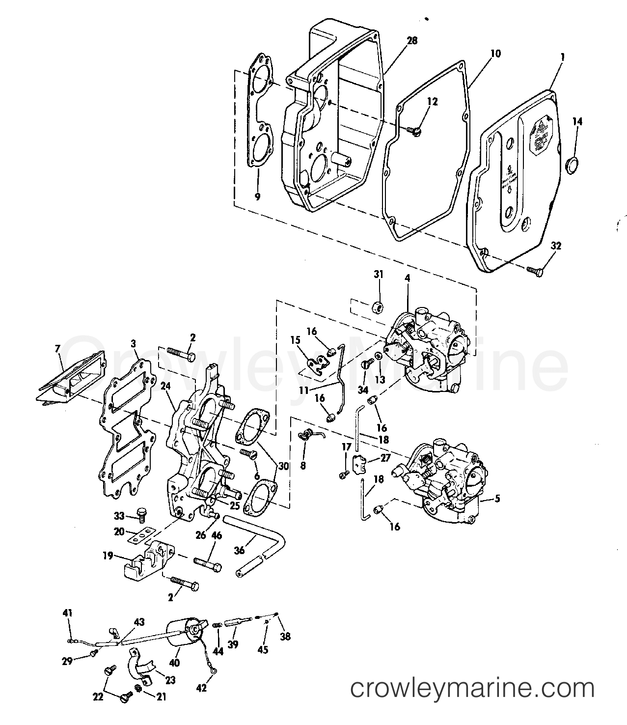 1982 Outboard 60 - J60ECNM - INTAKE MANIFOLD