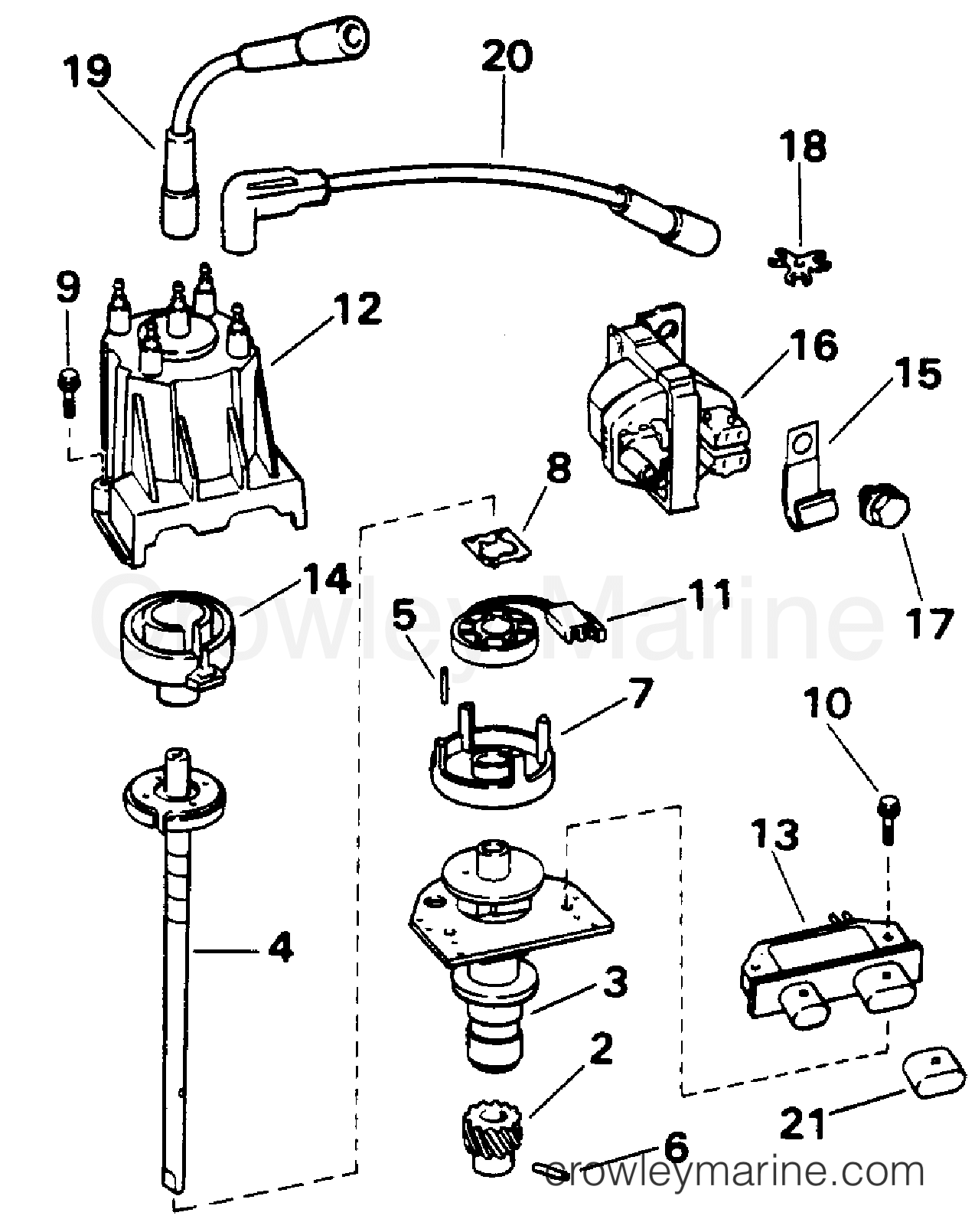 1994 Stern Drive 3 - 302CCPMDA - DISTRIBUTOR & IGNITION COIL
