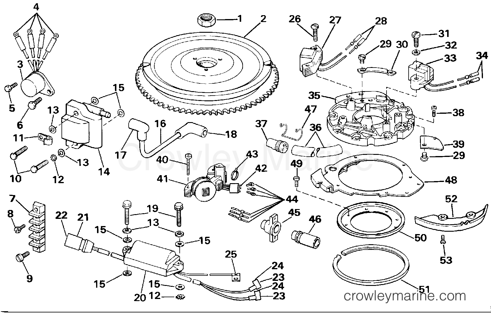 1987 Outboard 25 - J25TELCUR - IGNITION