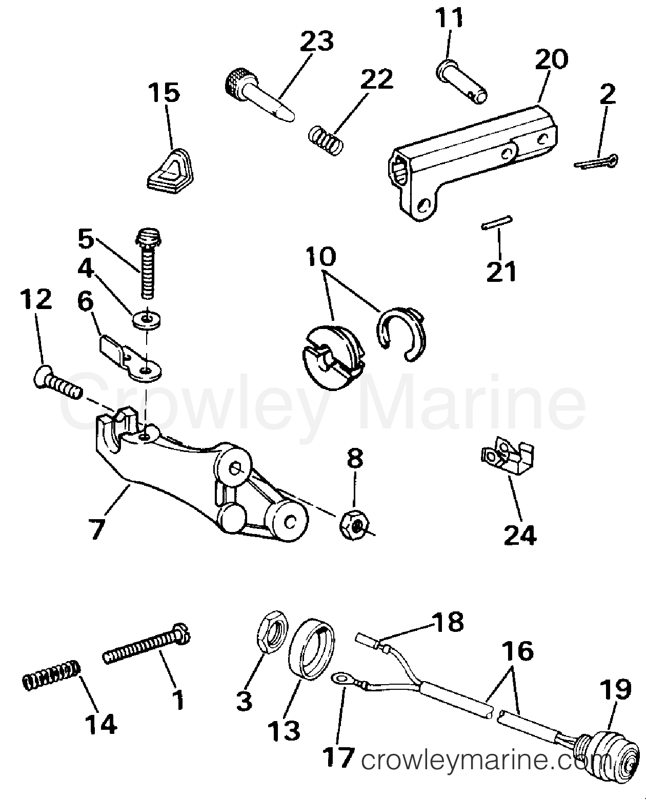 1990 Rigging Accessories - Remote Controls - REMOTE CONTROL ADAPTER KIT - 9.9, 15