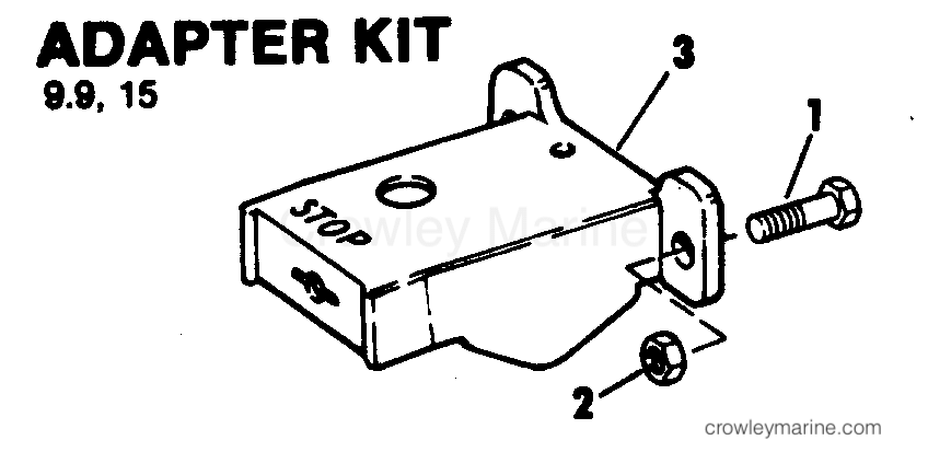 1982 Rigging Accessories - Remote Controls - ADAPTER KIT 9.9,15