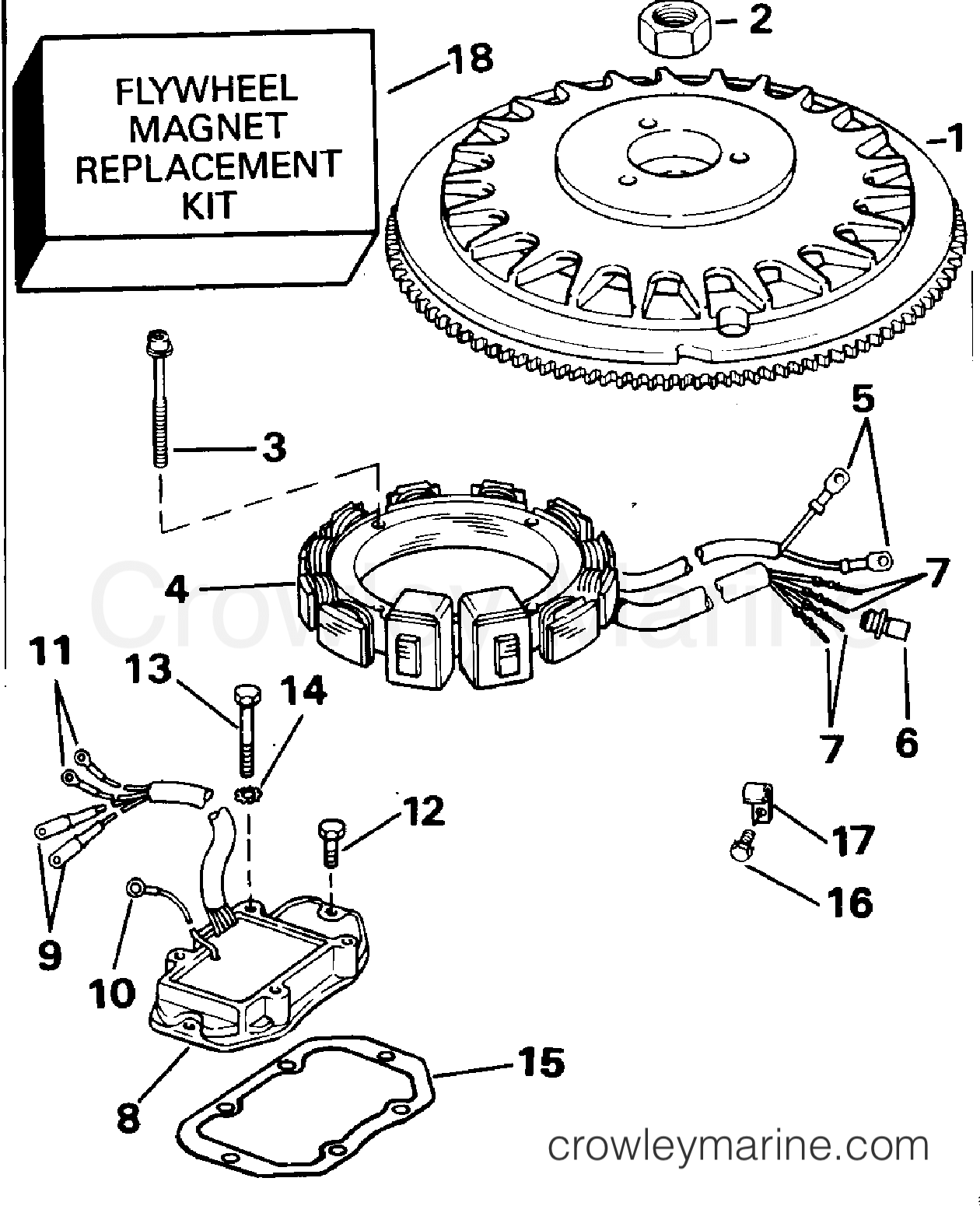 1992 Rigging Accessories - Electrical System - ALTERNATOR KIT, 35 AMP  - 155 MODELS