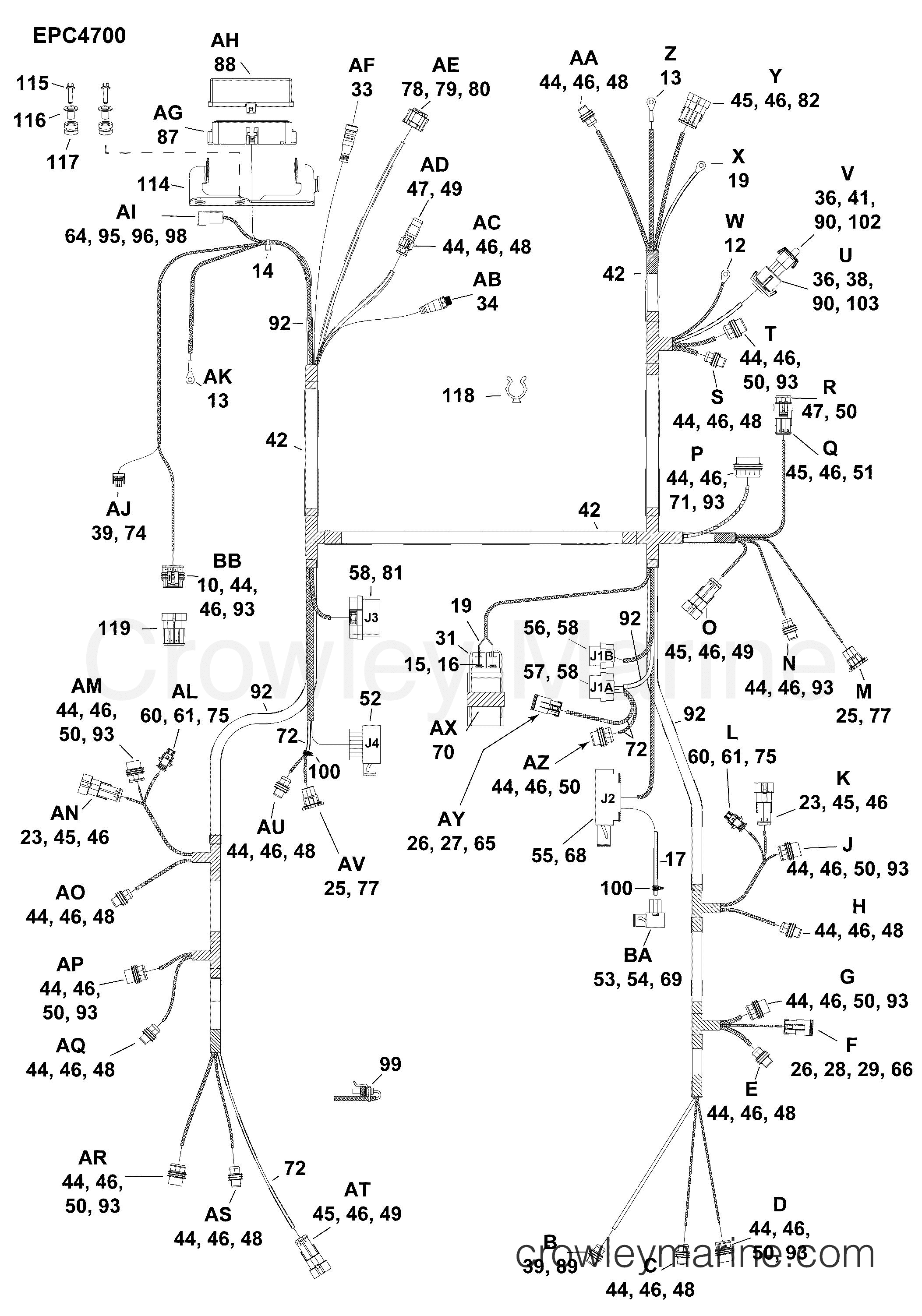 AB Outboard 300 - 3.4L - E300LUABA - ELECTRICAL HARNESS