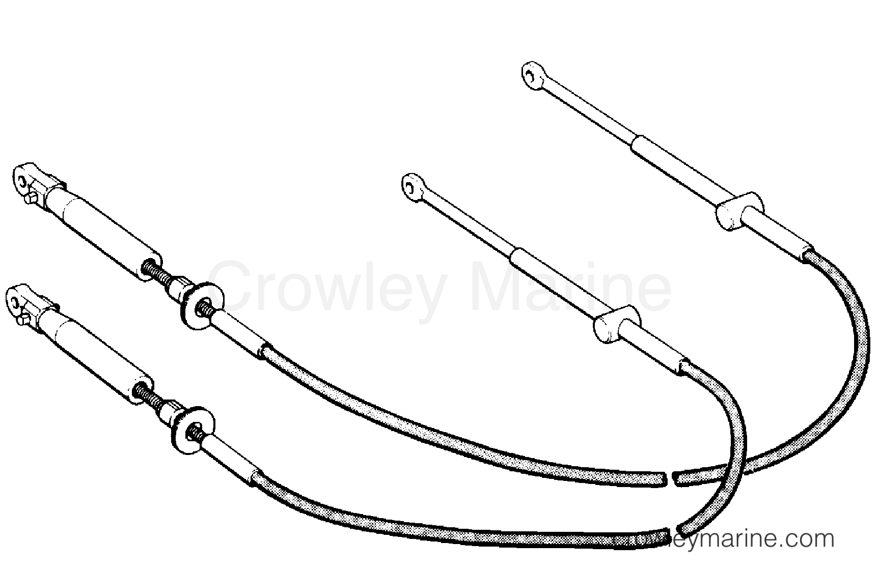 SHIFT THROTTLE CABLES 2000 Rigging Accessories Remote Controls Crowley Marine