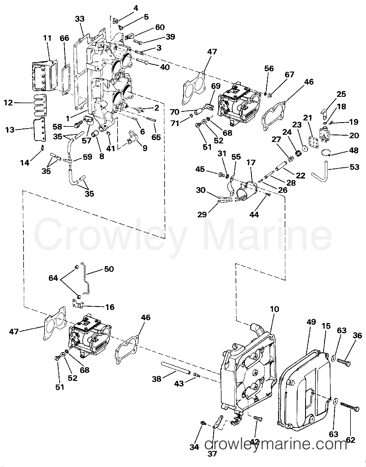 1987 Outboard 88 - E88MSLCUS - INTAKE MANIFOLD