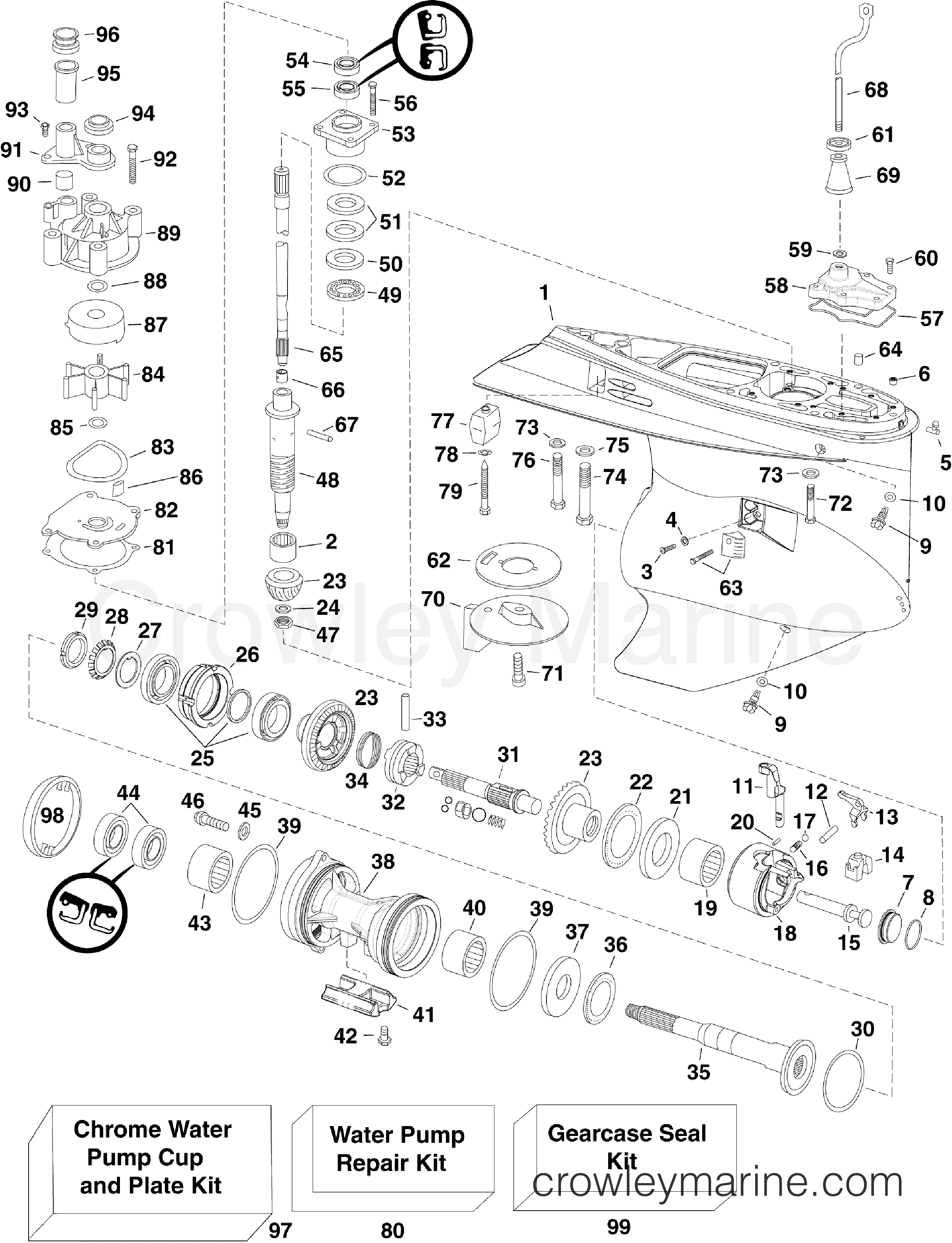 2010 Evinrude Outboards 150 - E150DCXISF GEARCASE section