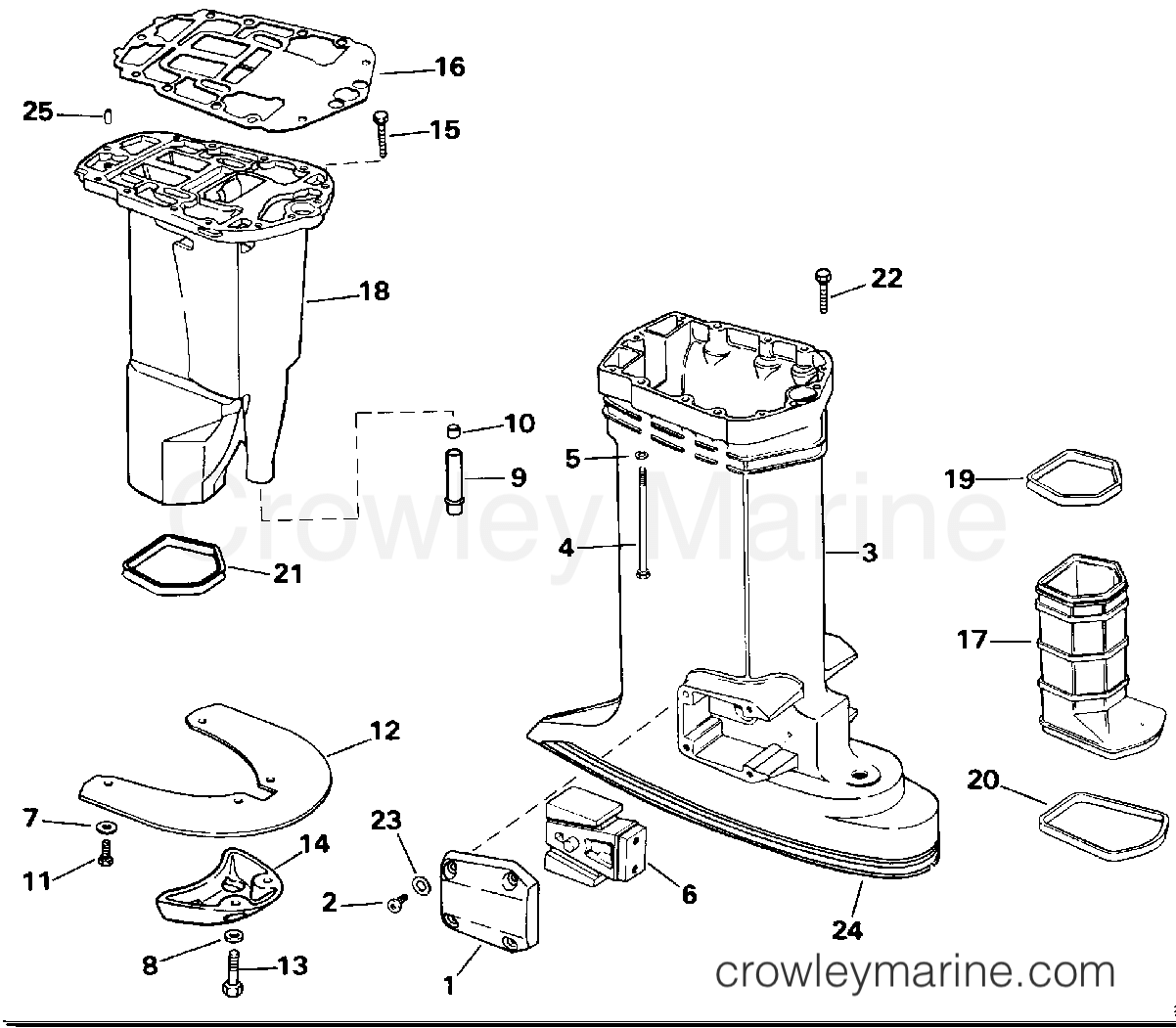 1993 Outboard 150 - E150WTLETS - EXHAUST HOUSING