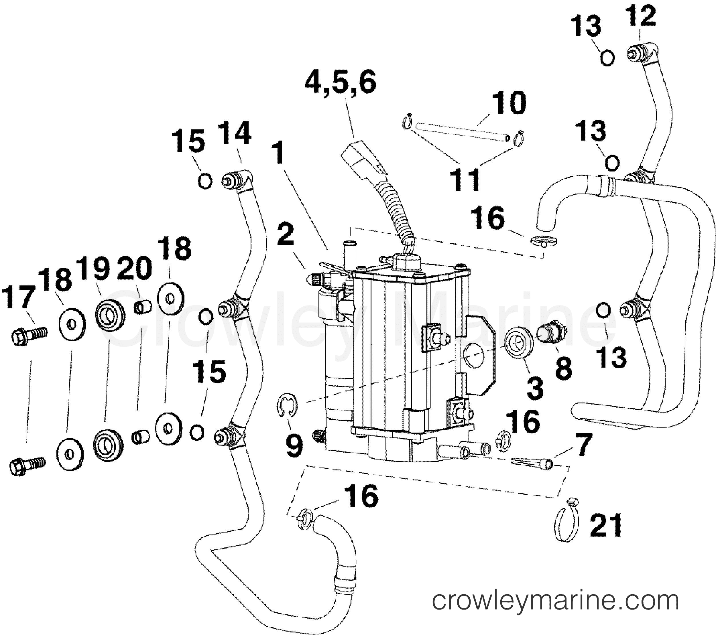 FUEL PUMP & VAPOR SEPARATOR 2011 Evinrude Outboards 90 E90DSLIID