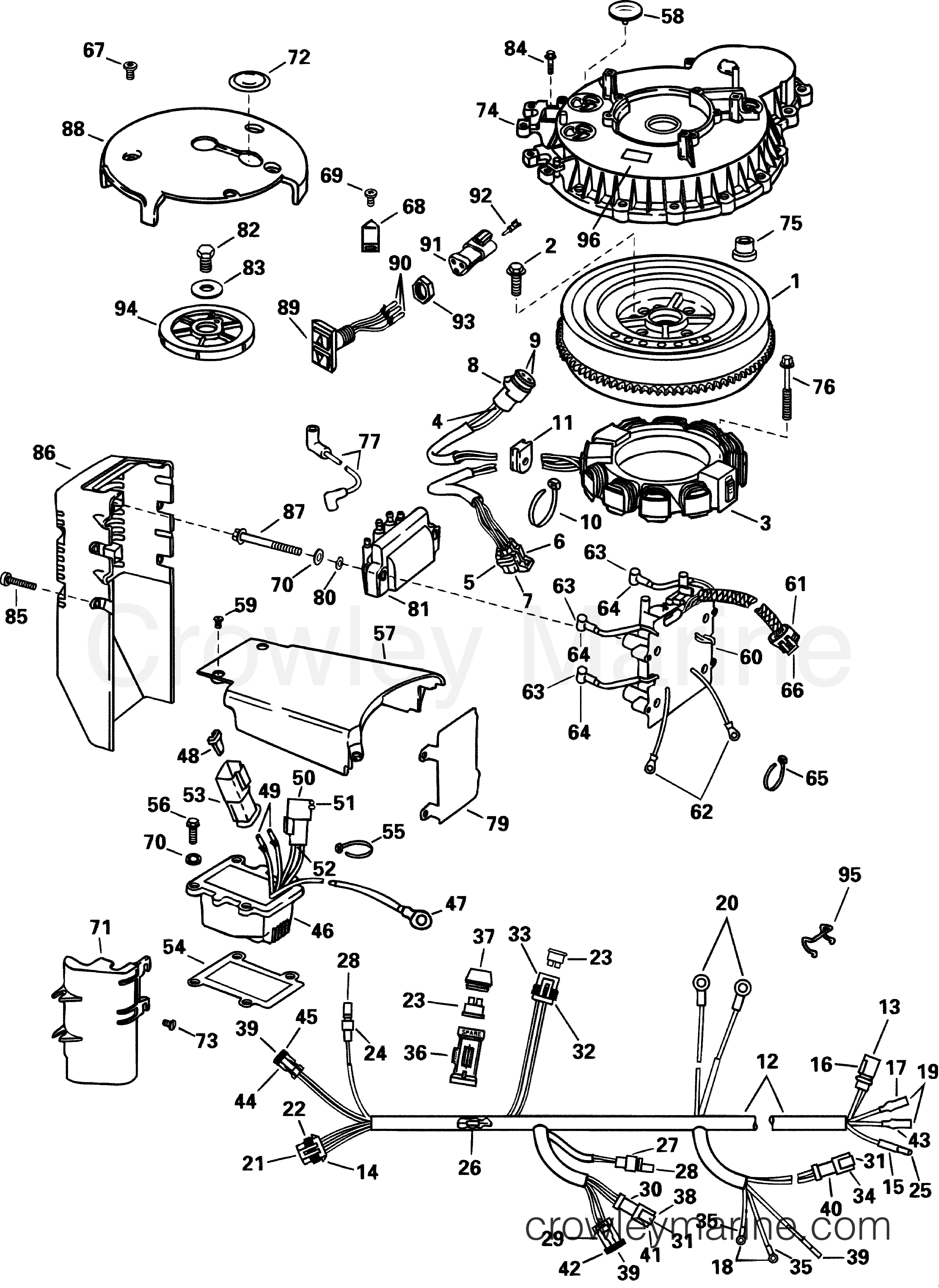 2001 Outboard 90 - J90PLSID - IGNITION SYSTEM