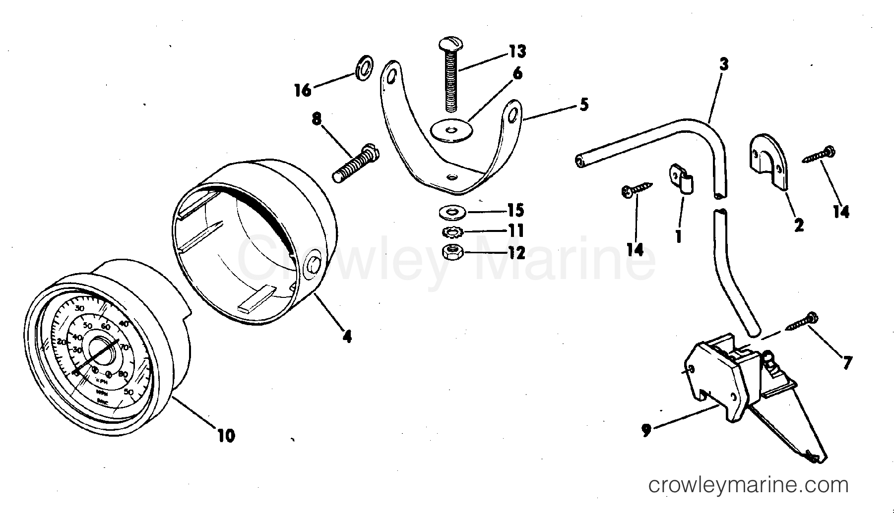 1978 Rigging Accessories - Instruments - SPEEDOMETER KIT - POD MOUNT