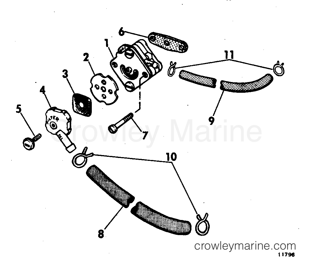 1973 Outboard 4 - 4W73C - FUEL PUMP