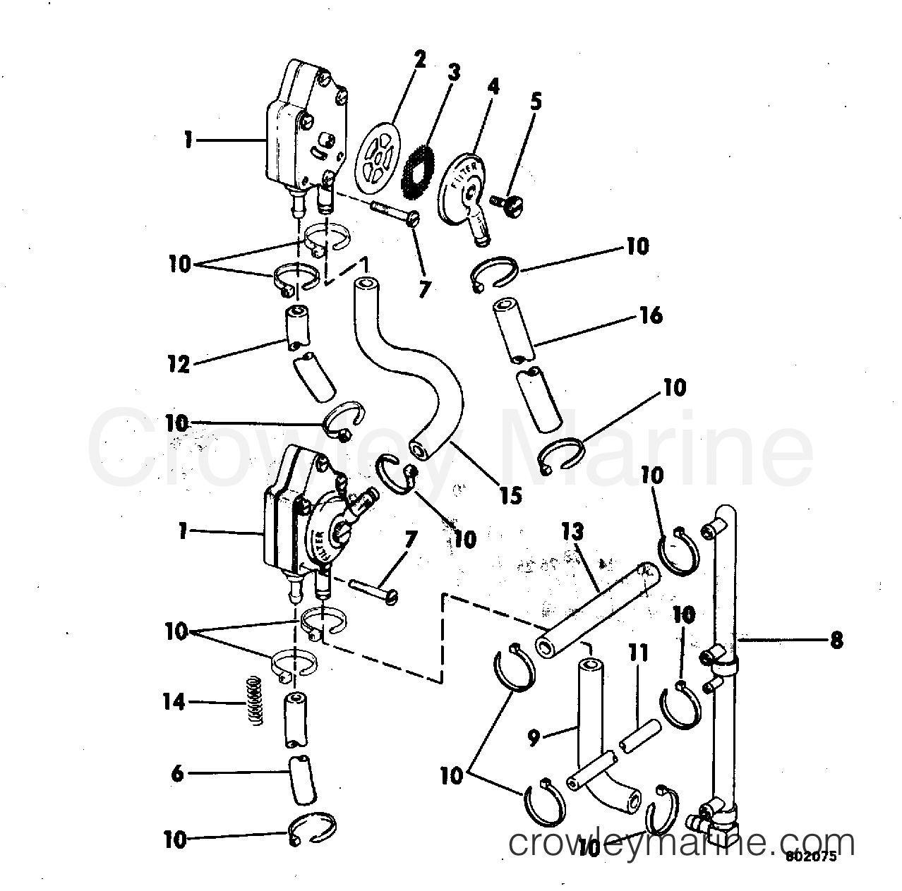 1981 Evinrude Outboards 150 - E150TRLCIA FUEL PUMP section