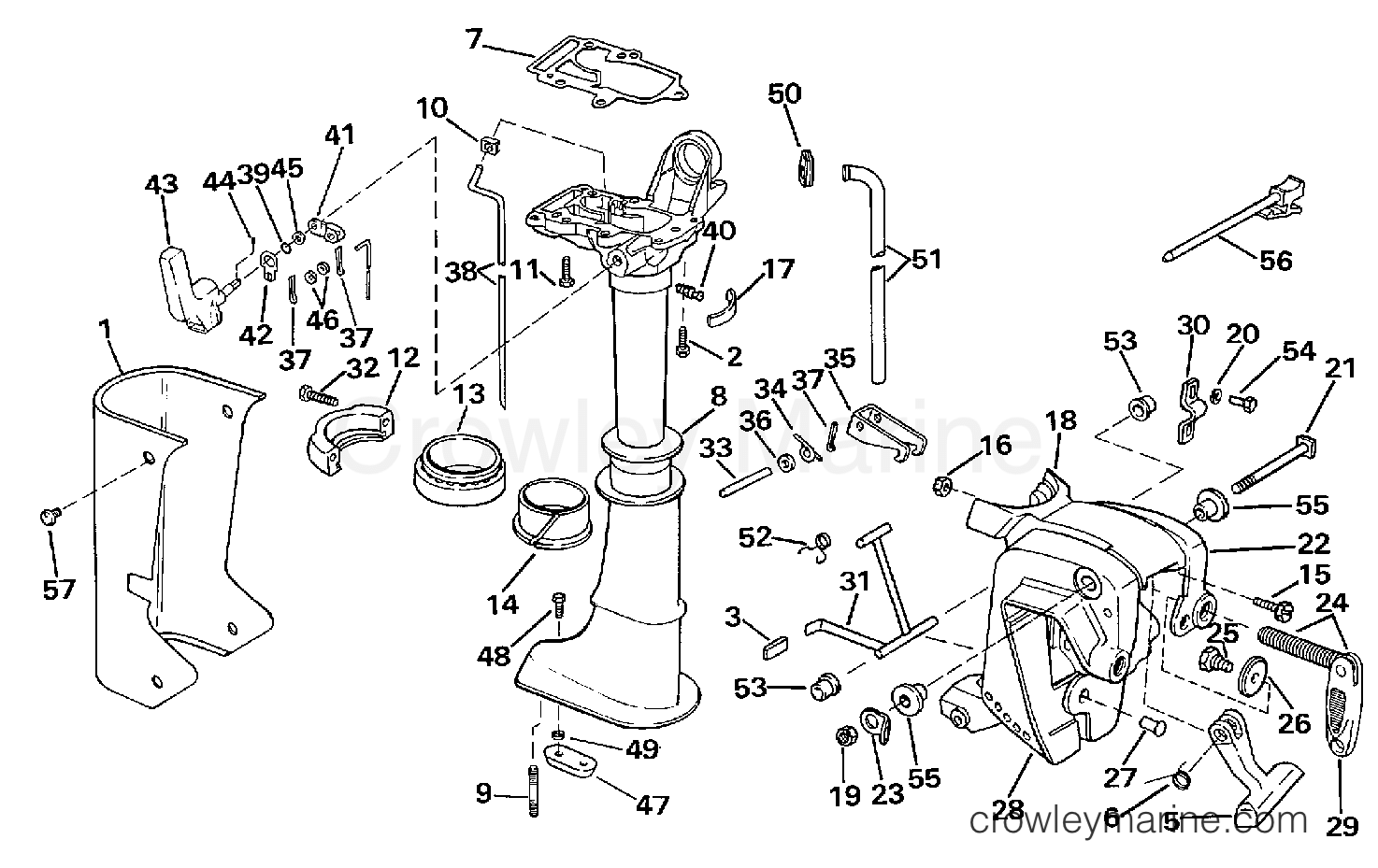 1997 Evinrude Outboards 3 - E3REUC MIDSECTION section