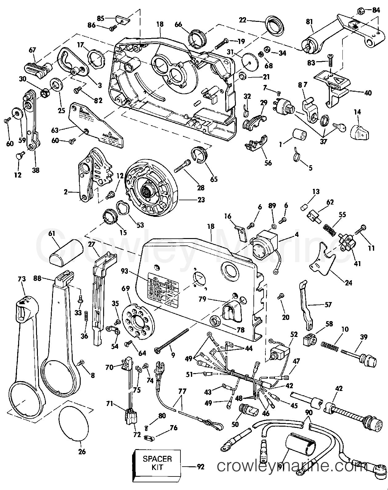 1990 Outboard 120 - J120TXESB - REMOTE CONTROL