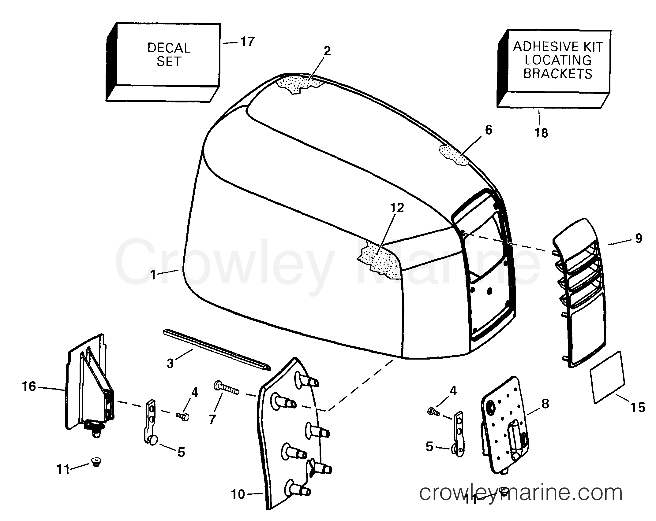 1999 Outboard 150 - E150FCXEEO - ENGINE COVER