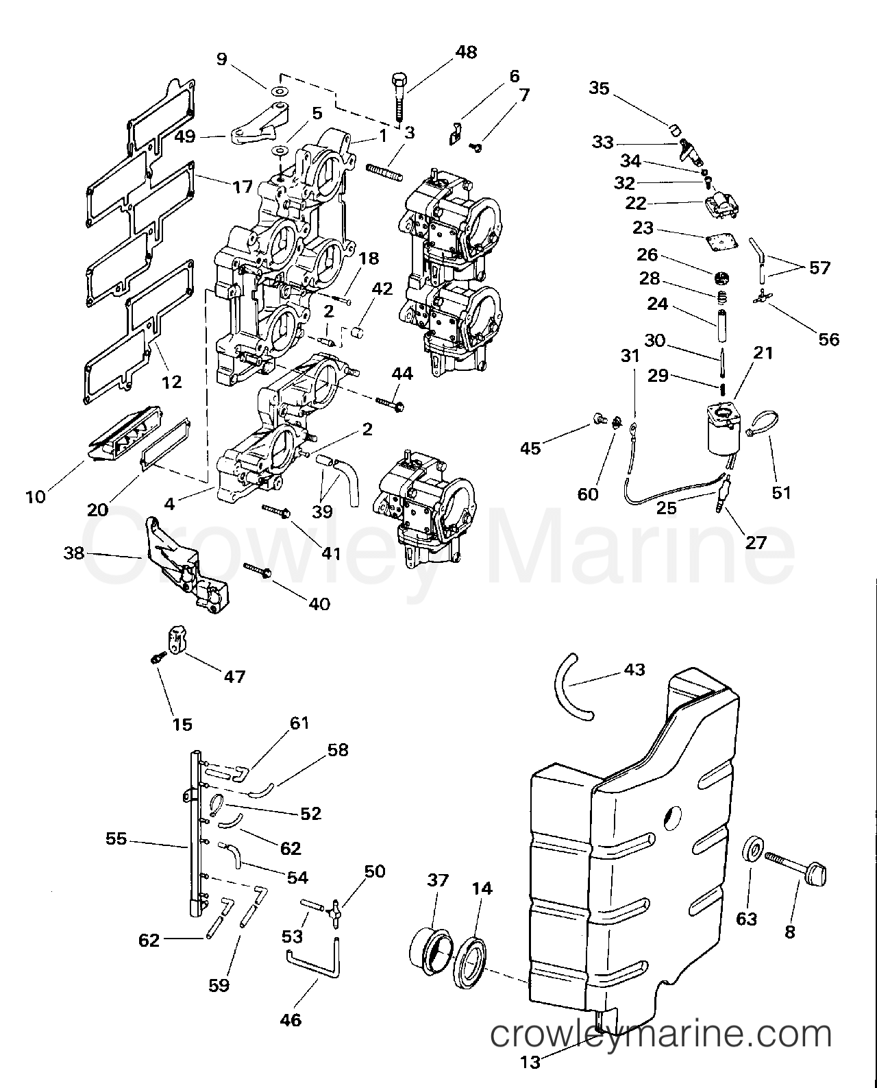 1994 Evinrude Outboards 185 - E185ESERK INTAKE MANIFOLD - SUFFIX "C, M, R, S" MODELS section
