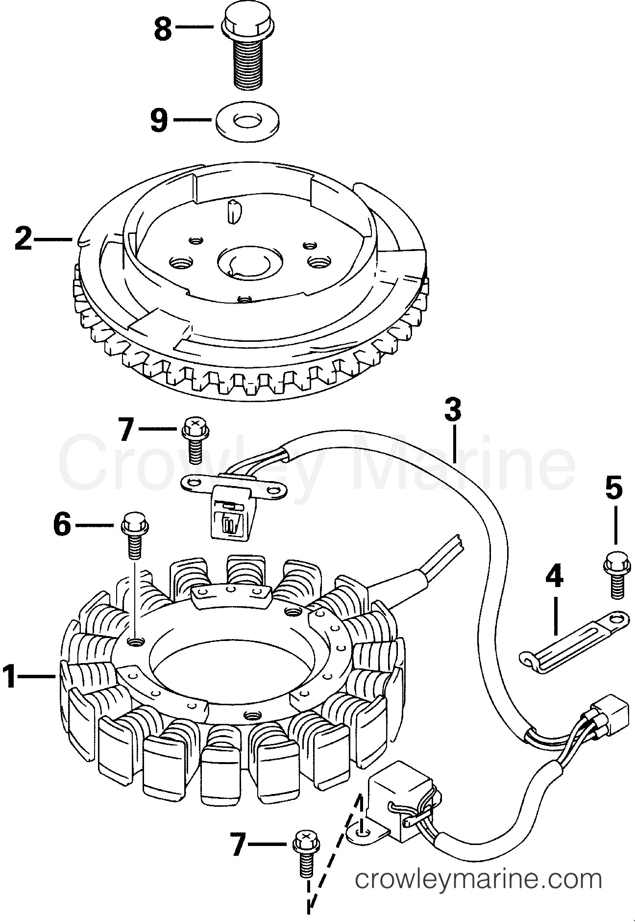 2001 Outboard 30 - E30TE4SIC - FLYWHEEL