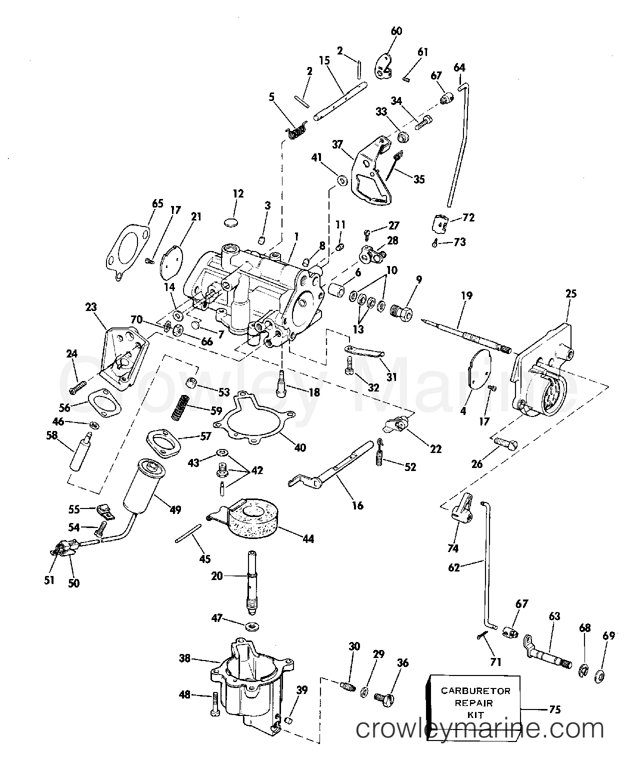 1976 Outboard 40 - 40E76A - CARBURETOR