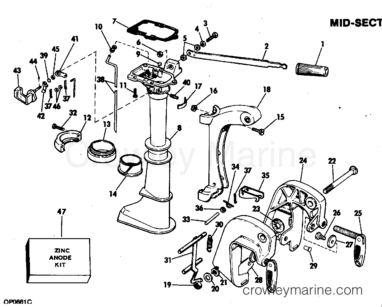 1983 Outboard 4 - J4BRHCTA - MID-SECTION