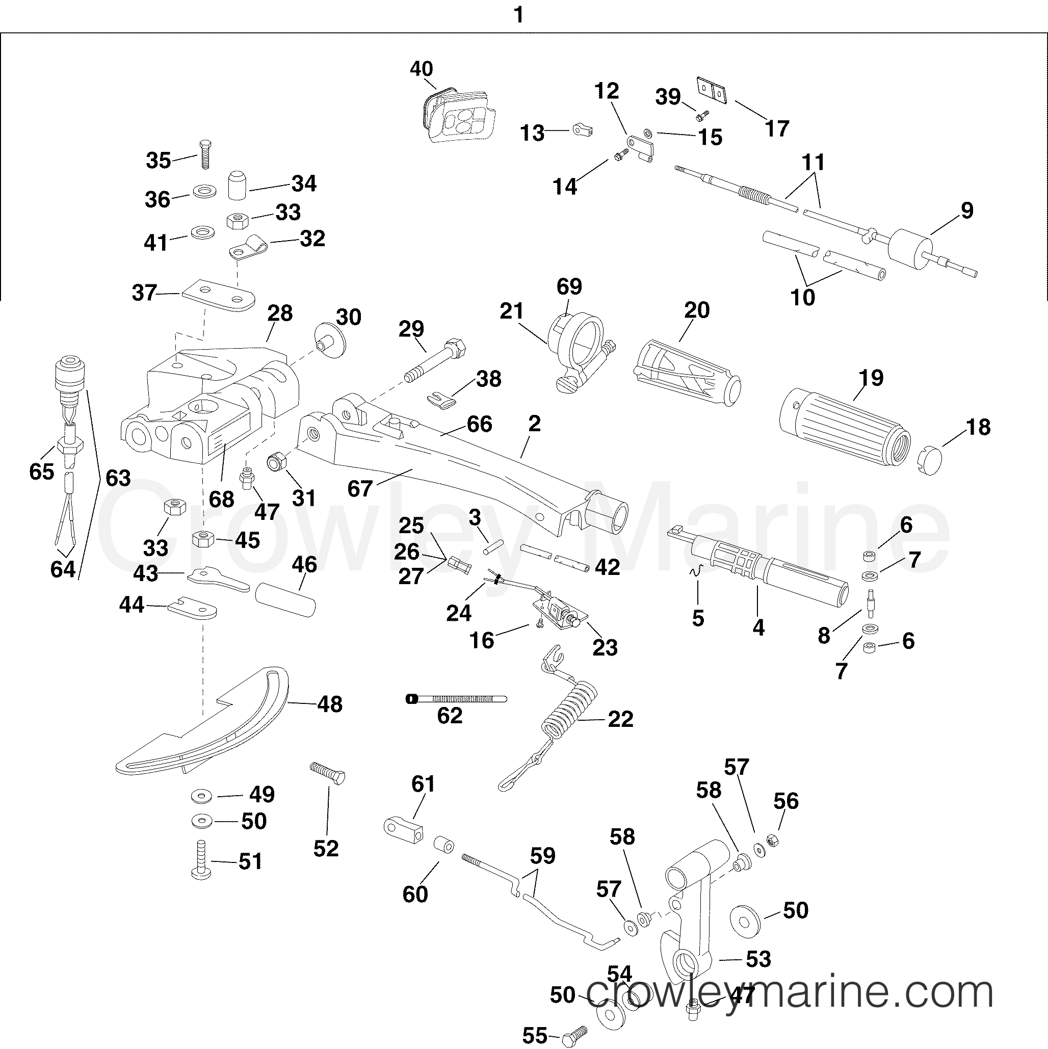 2004 Outboard 90 - E90DPXSRC - TILLER UPGRADE KIT