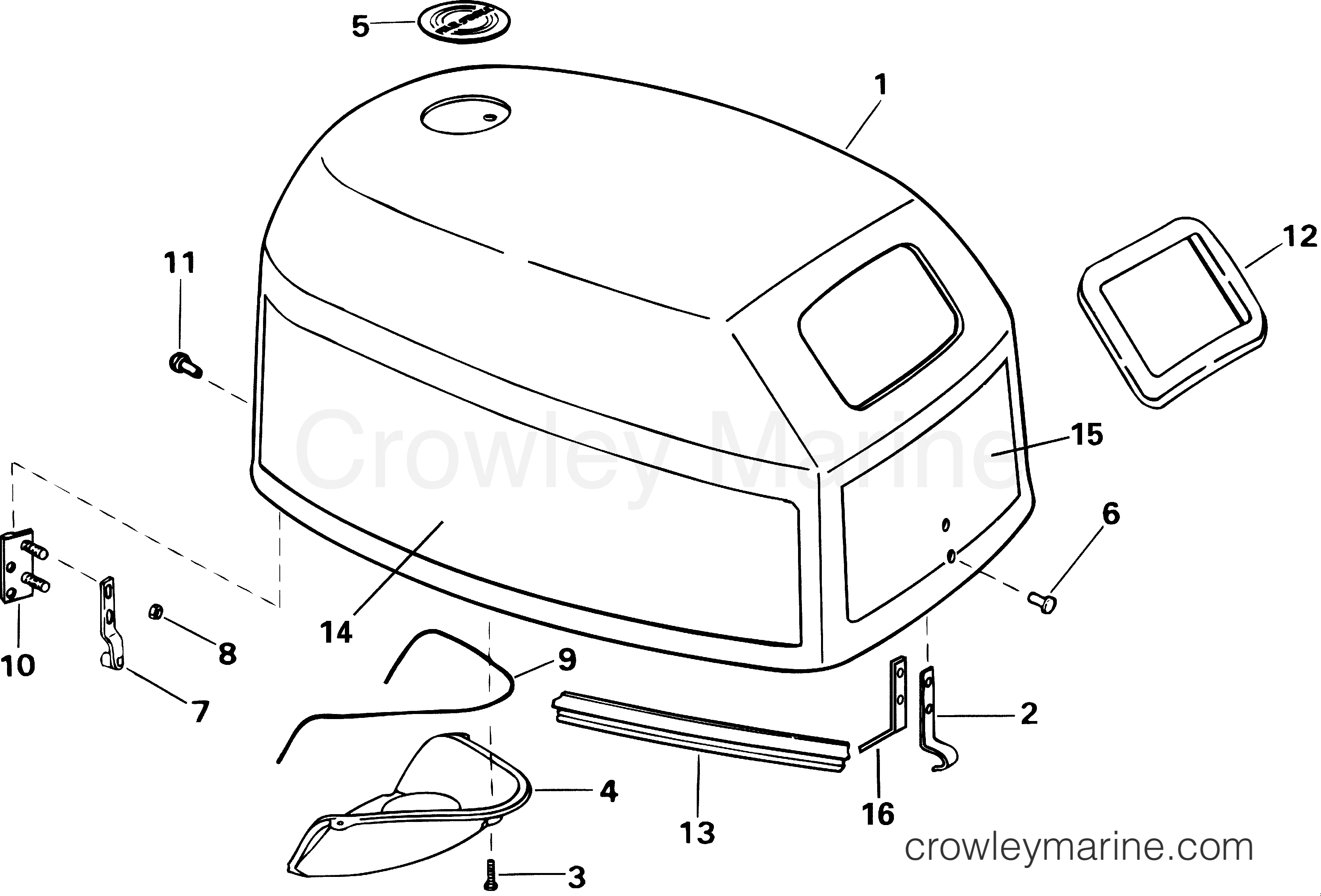 2001 Outboard 8 - E8R4SIE - ENGINE COVER