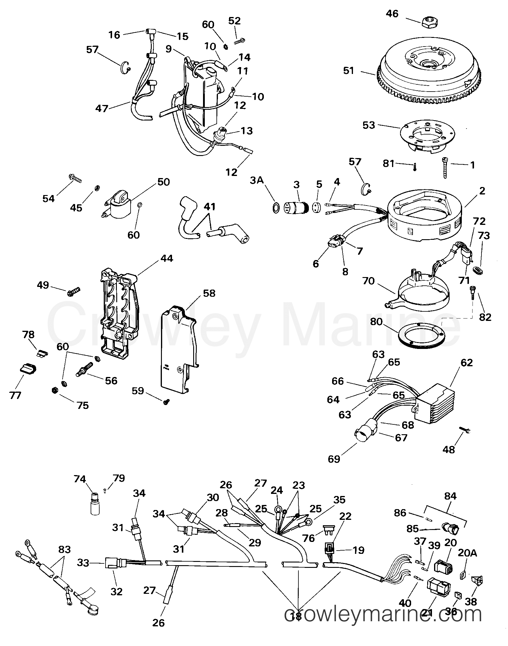 2000 Outboard 35 - J35PL3SSB - IGNITION SYSTEM - K, E, EL
