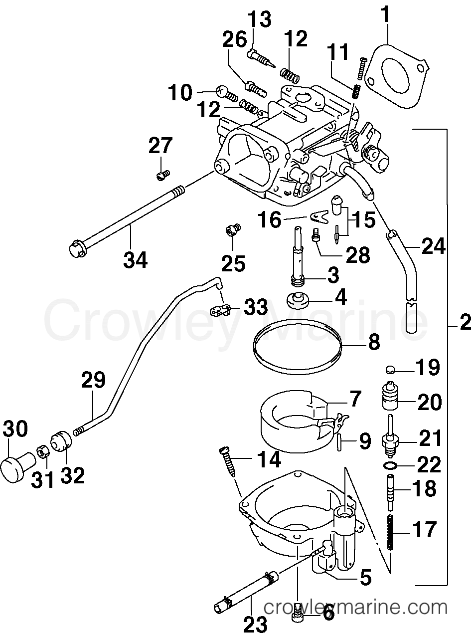 2003 Outboard 10 - J10TE4STC - CARBURETOR