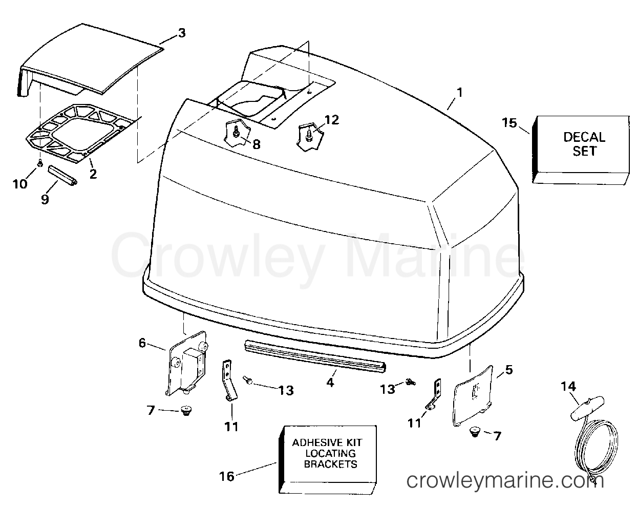 1995 Outboard 125 - J125WTPLE - ENGINE COVER