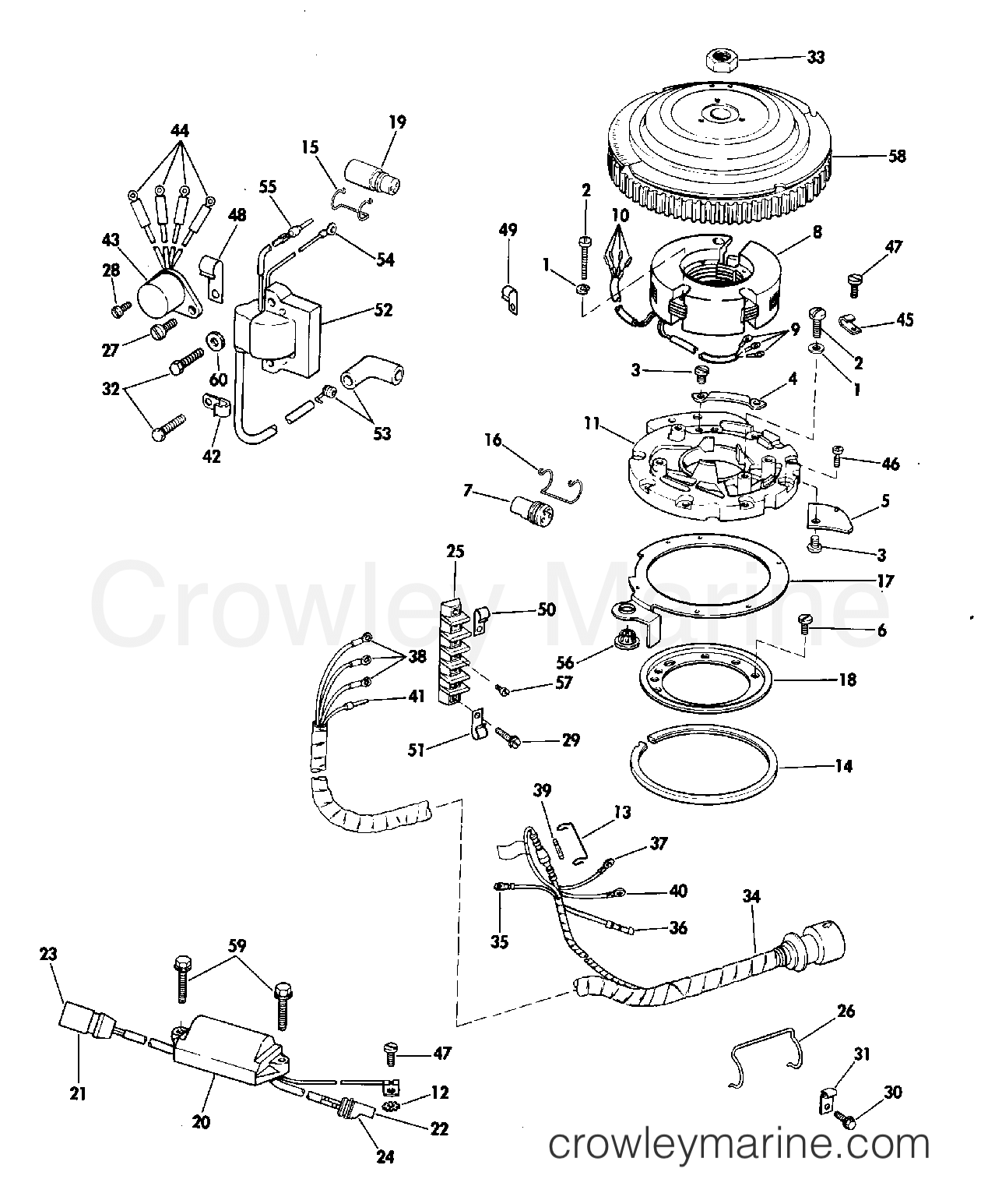 1980 Outboard 50 - E50ECSR - IGNITION SYSTEM