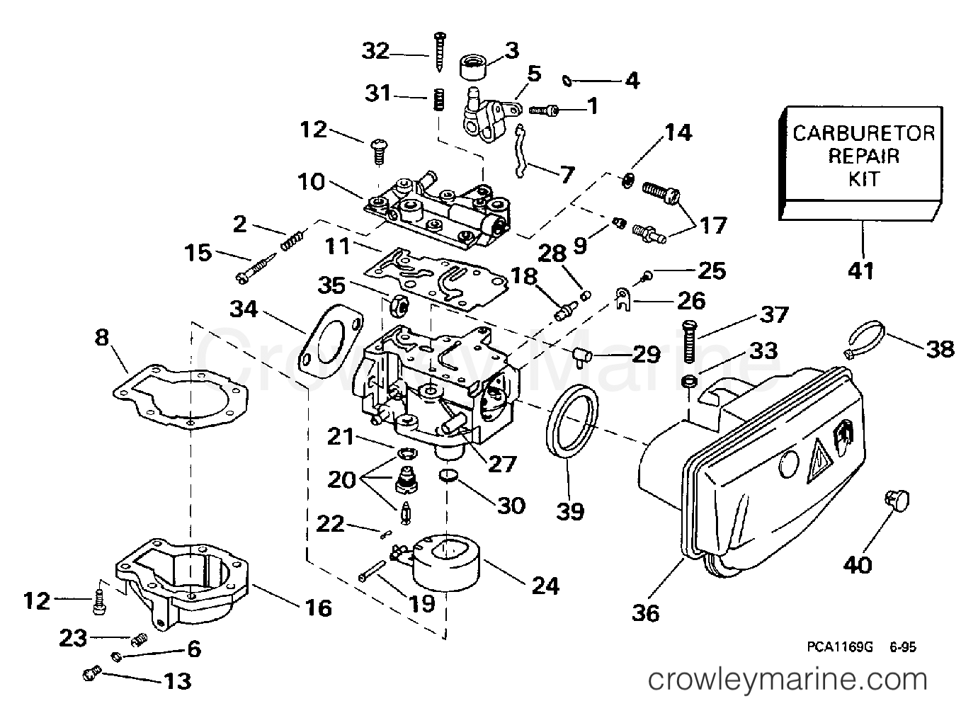 1998 Outboard 10 - SJ10RPLY - CARBURETOR