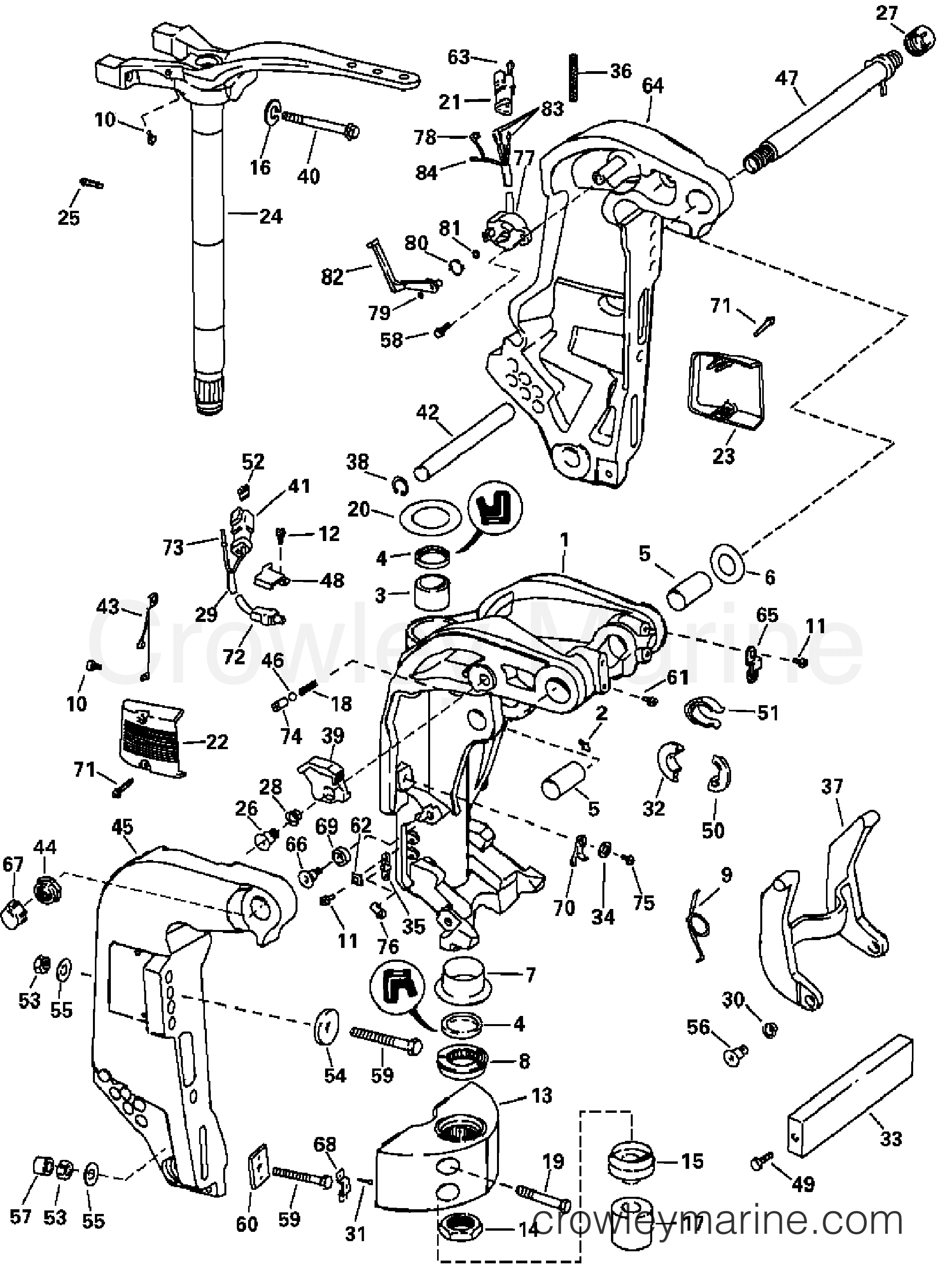 2004 Evinrude Outboards 200 - E200FCXSRB MIDSECTION section