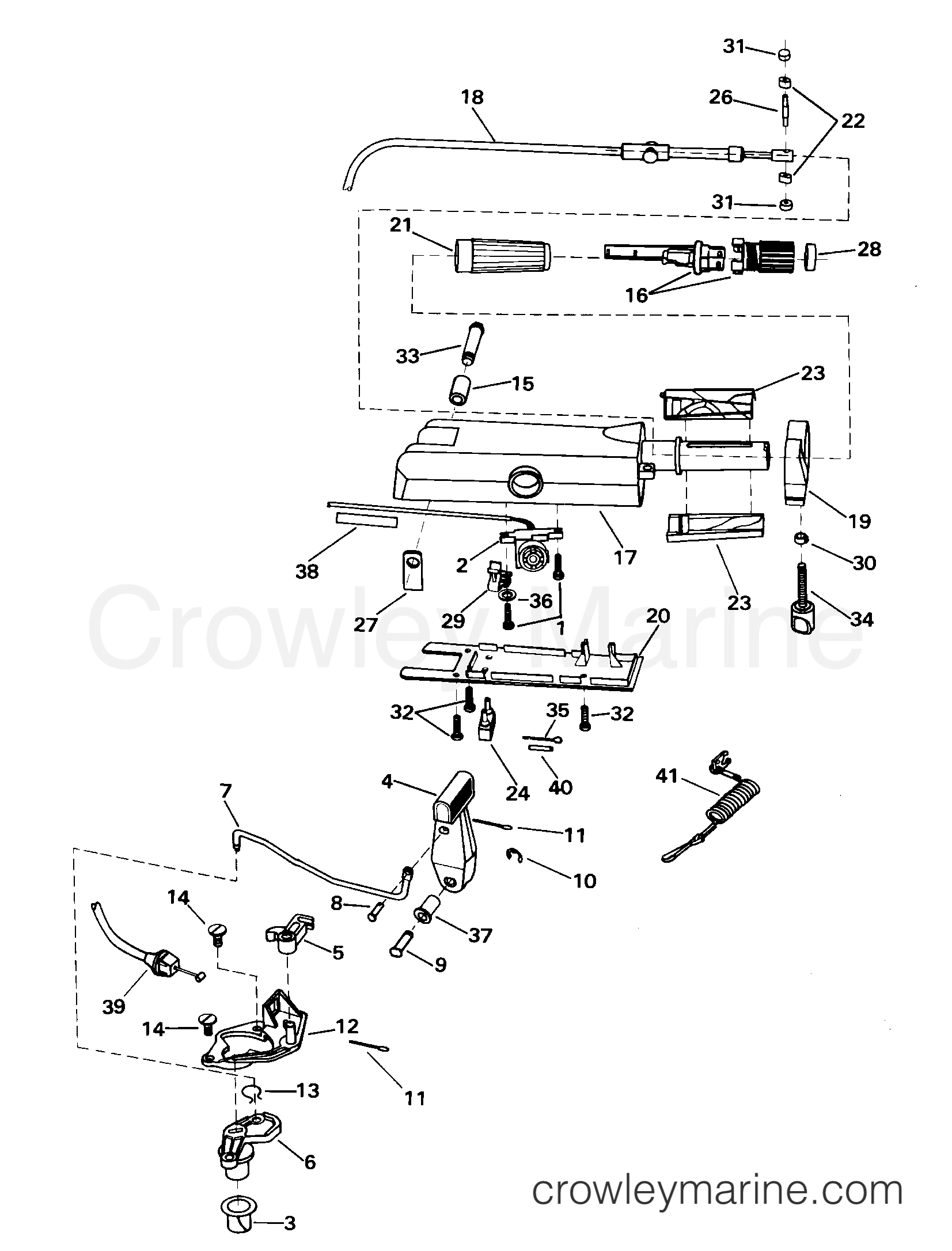2000 Outboard 8 - J8WRSSC - STEERING HANDLE