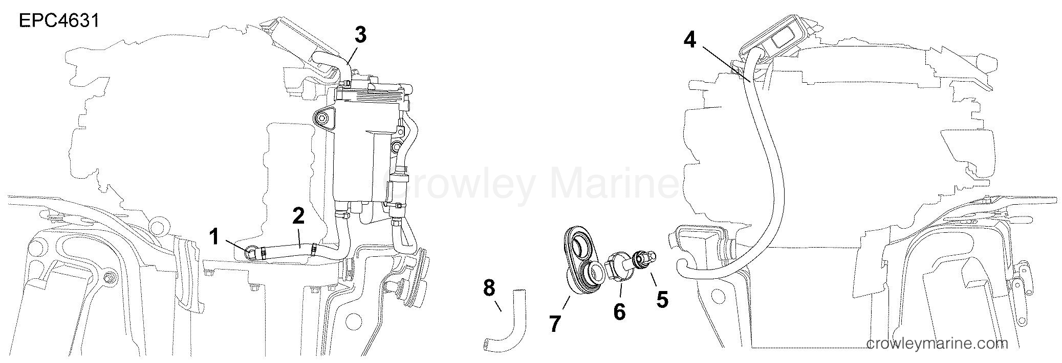 AF Outboard 30 - MFE - E30MALAFA - COOLING HOSES