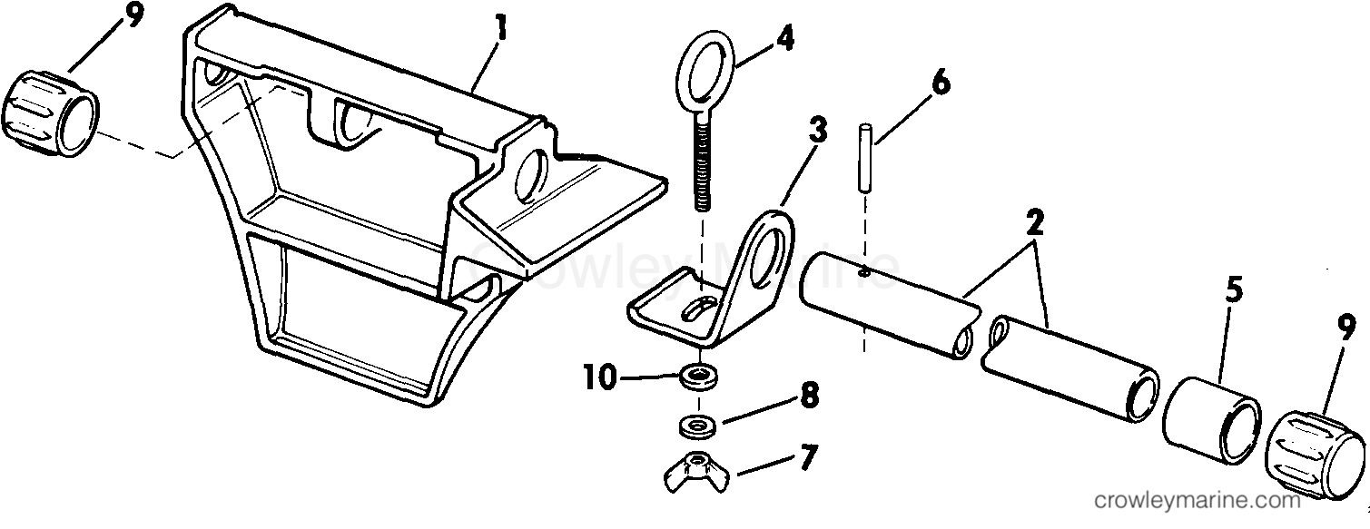 1985 Rigging Accessories - Miscellaneous - CANOE MOTOR BRACKET KIT
